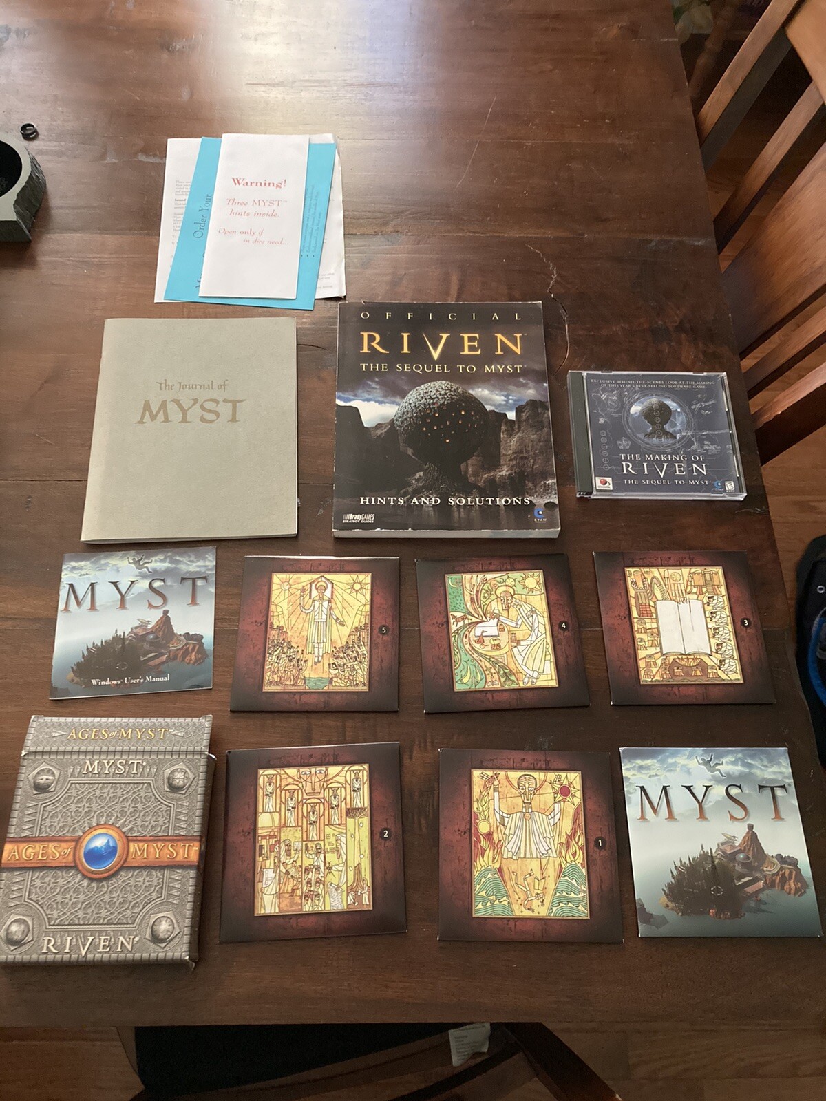 Riven PC, Solutions Book, Some Myst Disc, Not Sure If Myst Is Complete. See Pics