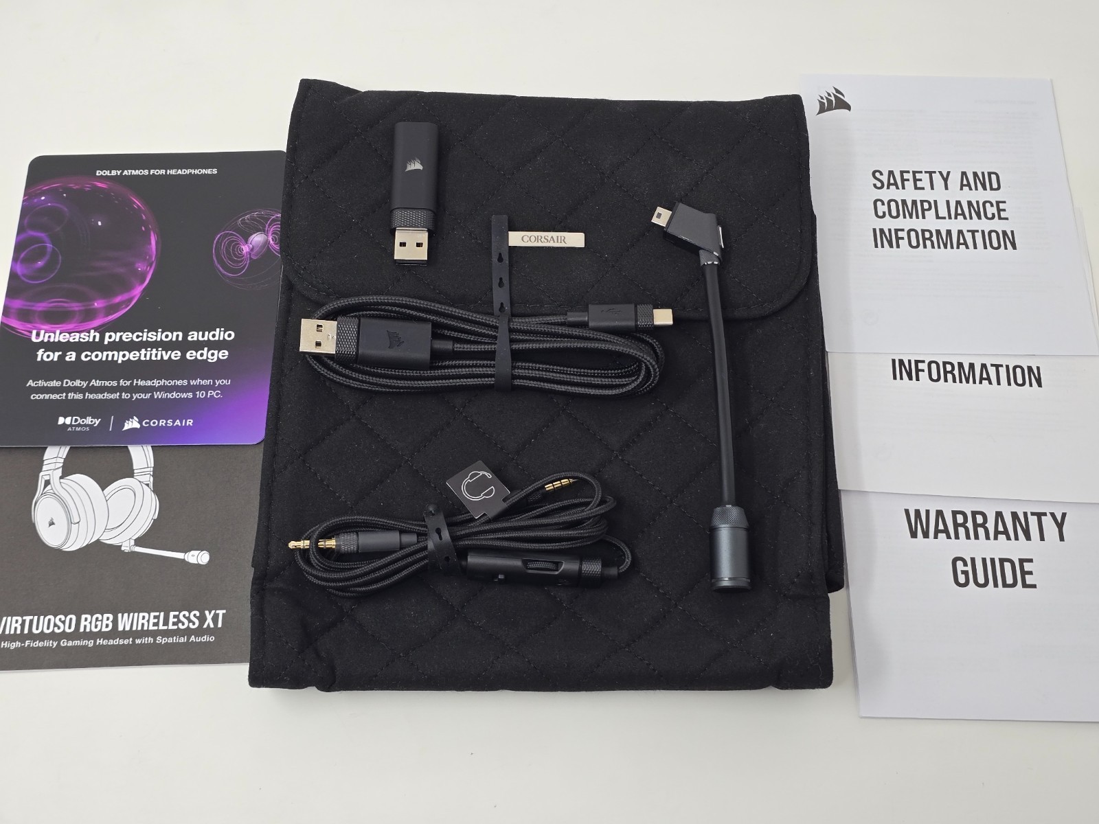 Corsair Virtuoso RGB Wireless XT Gaming Headset Microphone Dual Wireless