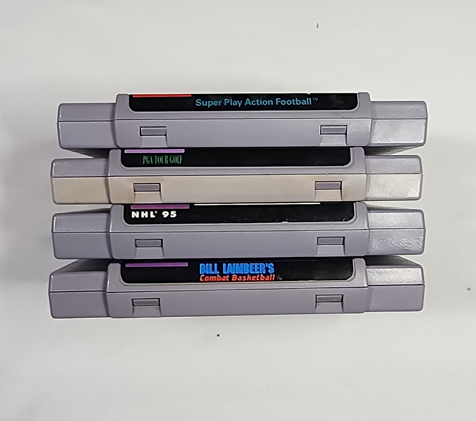 Lot Of 4x Mixed SPORTS Super Nintendo SNES Video Game Cartridges TESTED