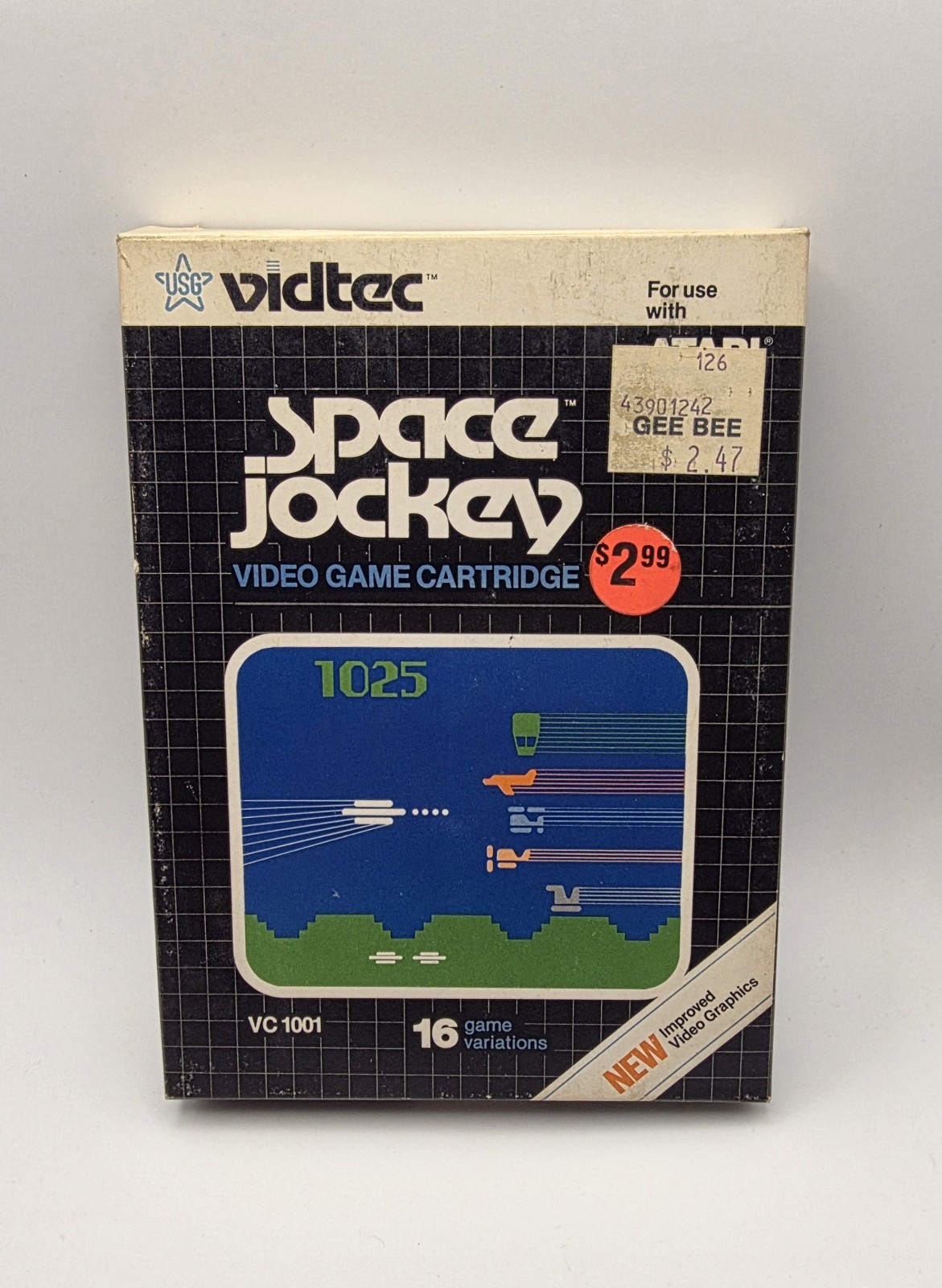 Atari 2600 Video Game Space Jockey Vidtec Space Attack Network CIB 1982