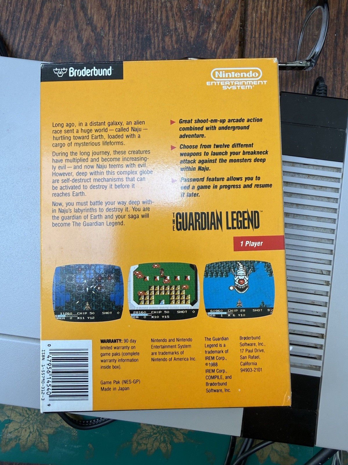 The Guardian Legend – 1988 Vintage Nintendo NES Game CIB Complete Authentic Cart