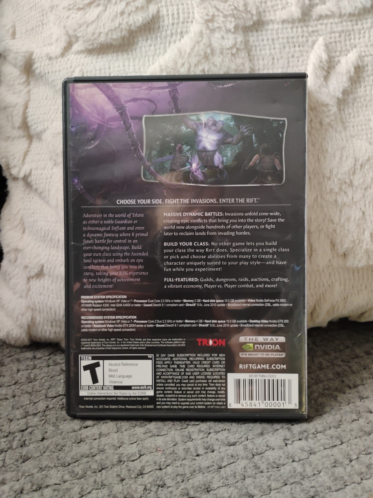 Rift PC DVD-ROM Video Game 2011 Software with Poster Trion role playing