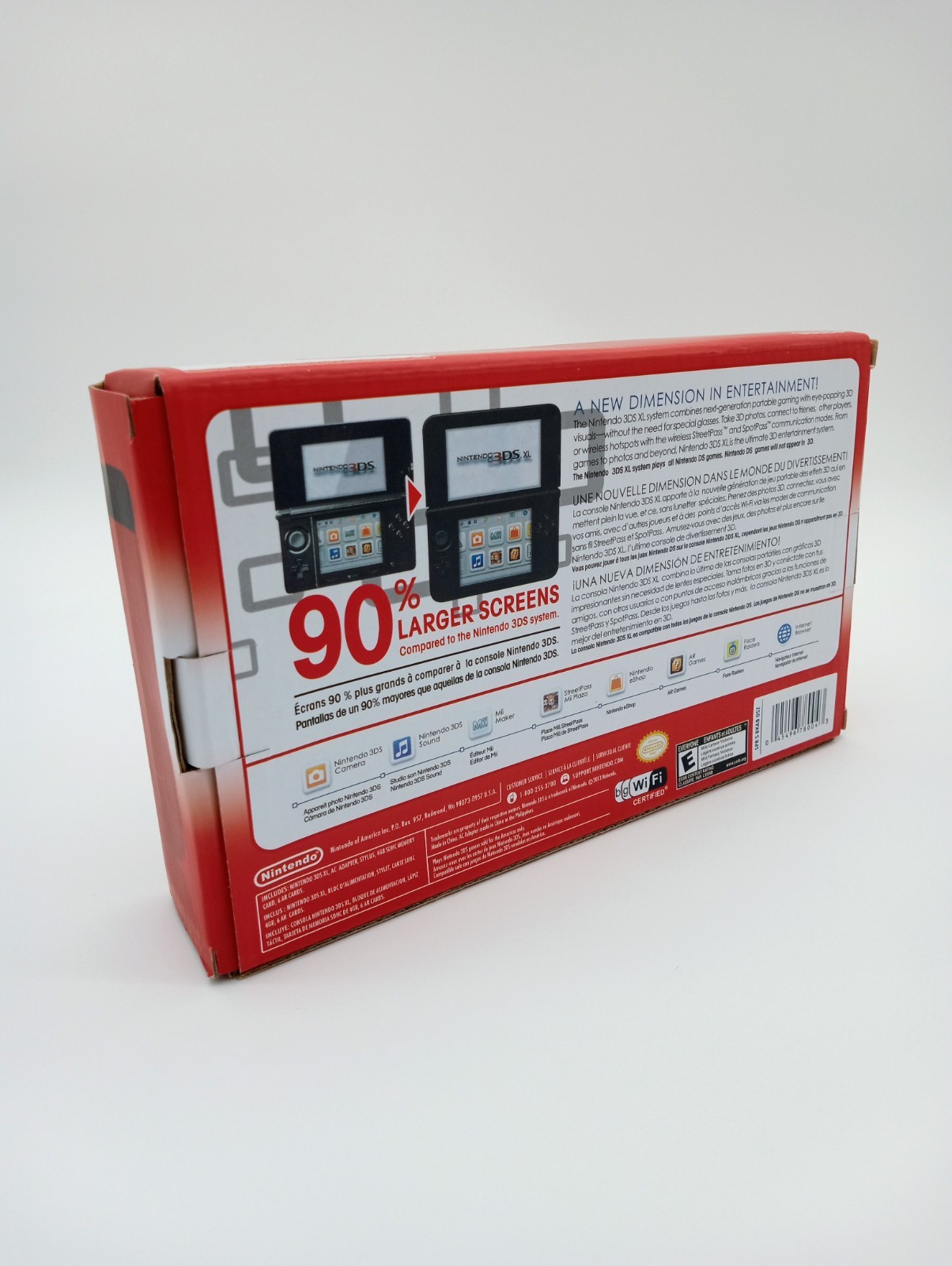 Excellent Condition Nintendo 3DS XL Red Black New Screens Charger Included