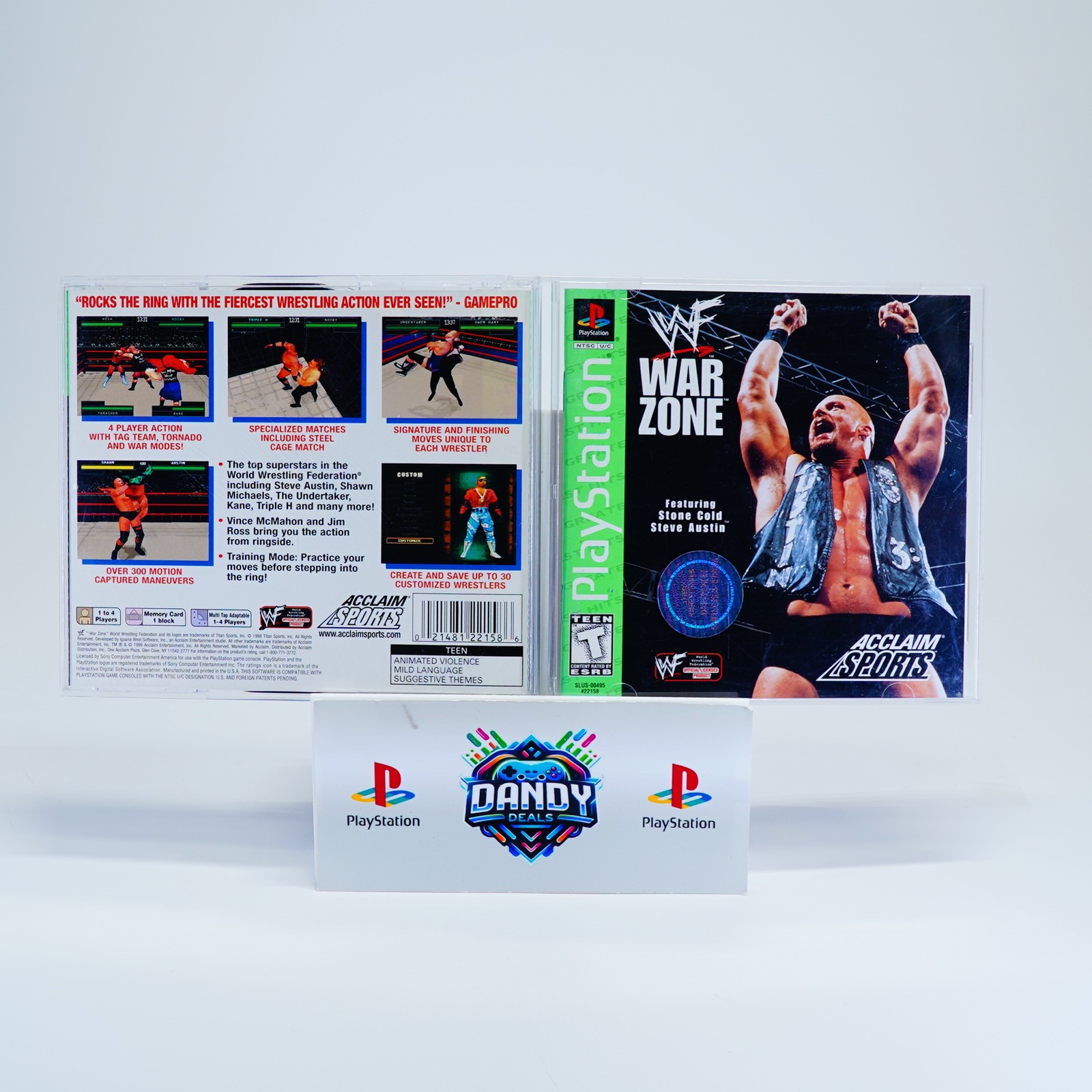 WWF Warzone PS1 CIB W/ Manual – PlayStation