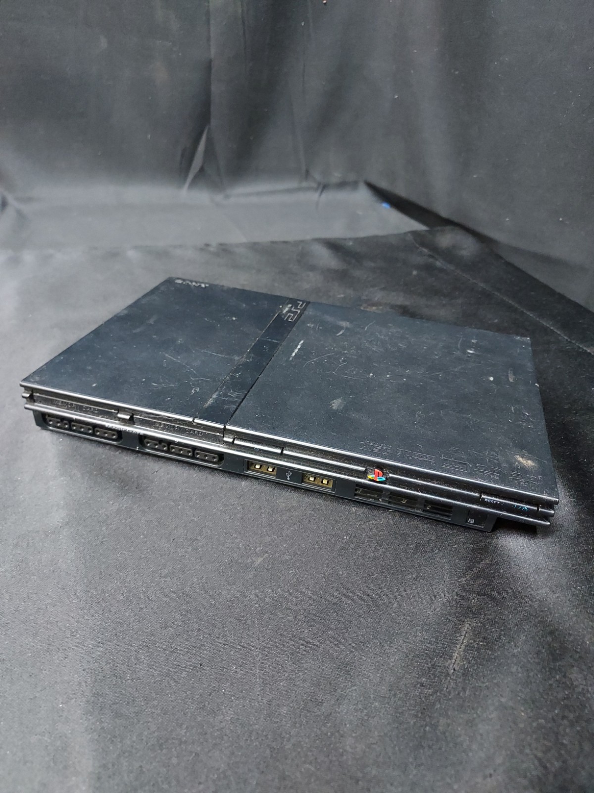 Sony PlayStation 2 Slim Black Console SCPH-75001 – Untested No Cords Might Work