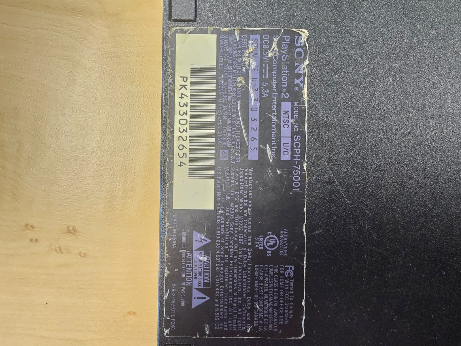 Sony PlayStation 2 Slim **FOR PARTS OR REPAIR**