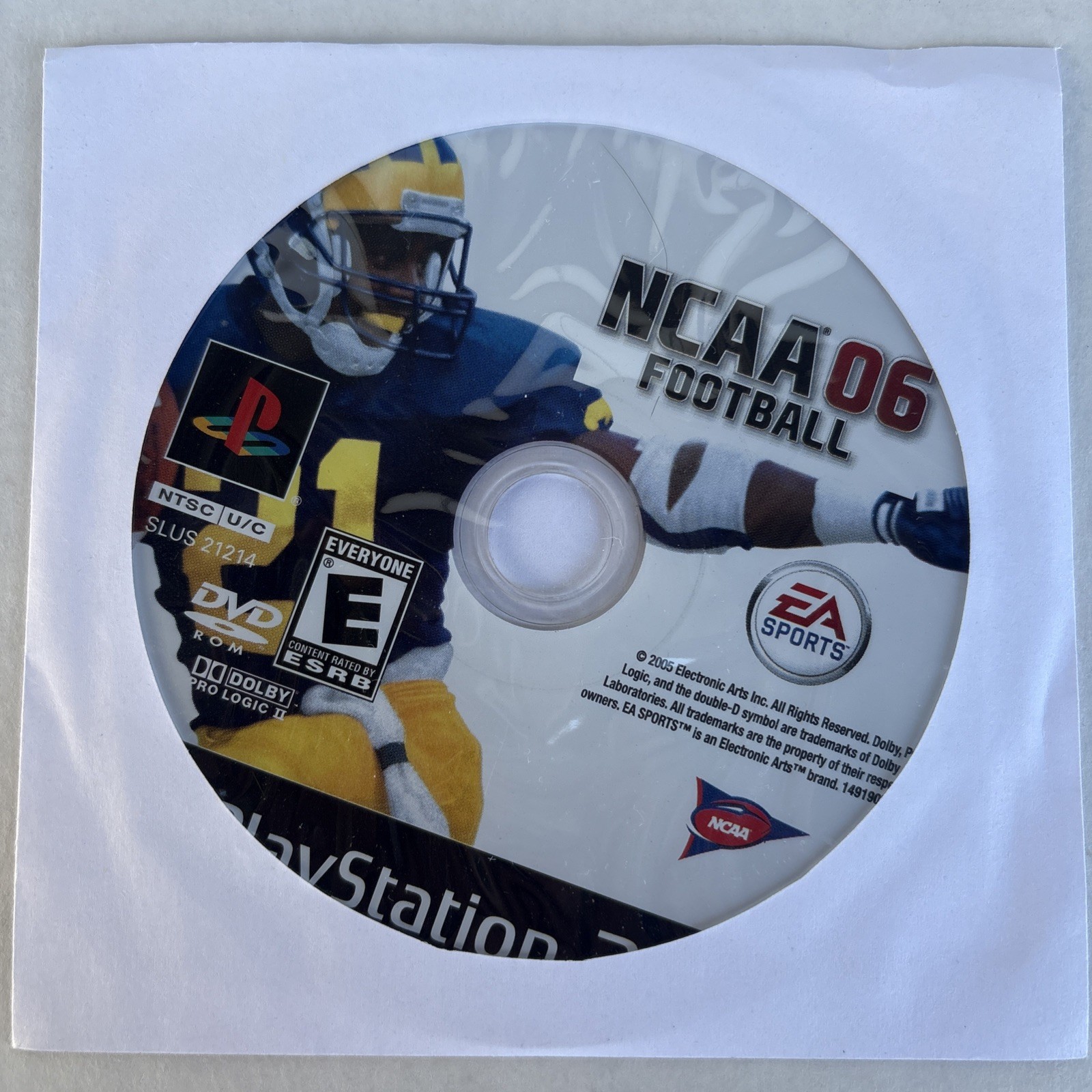NCAA football 2006 PlayStation 2 PS2 DISC ONLY NO TRACKING *Tested*