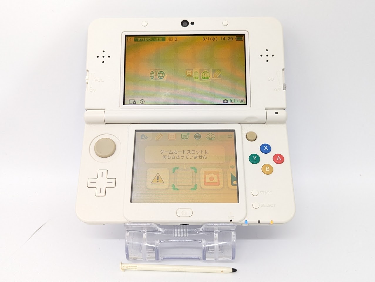 B750 Nintendo new 3DS console White Japan w/box manual pen