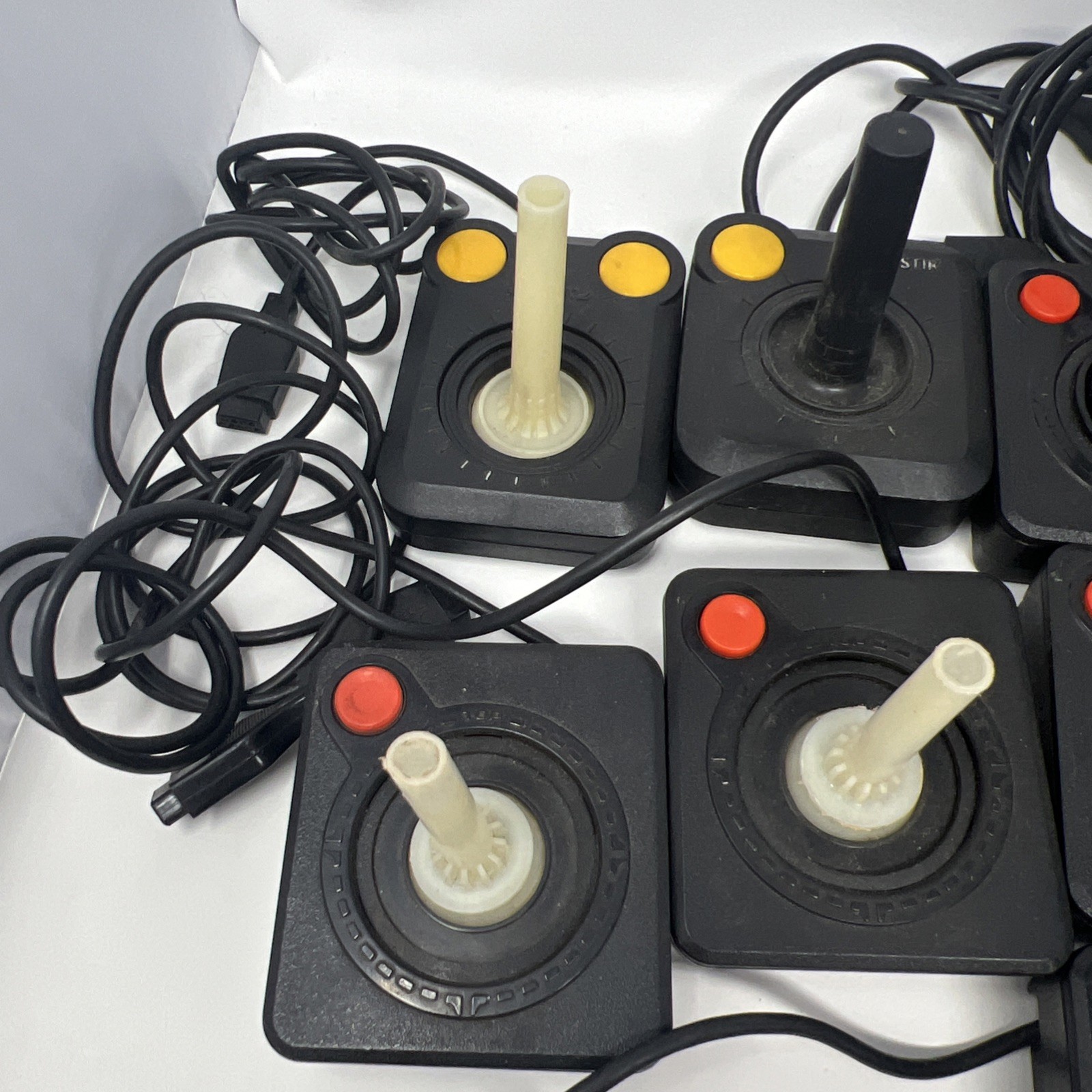 Huge Bulk Lot 15 Atari 2600 Controllers Joysticks Paddles Damaged Parts Repair