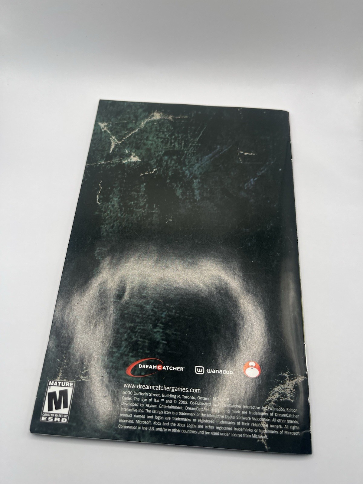 DreamCatcher Curse: The Eye of Isis Xbox 2003 M Survival Horror NTSC-U/C Manual