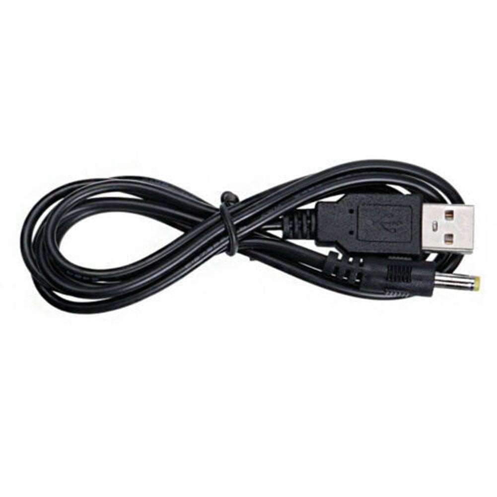 Jowxsx Black 2 in 1 0.8m Cable USB Charger for PSP 1000 2000 3000 5V