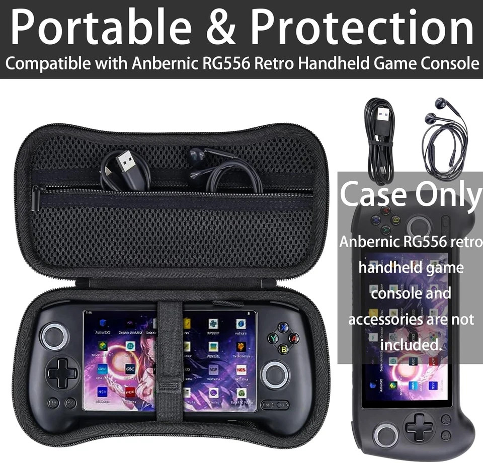 Hard Travel Case Replacement for Anbernic RG556 Retro Handheld Game Console,Case
