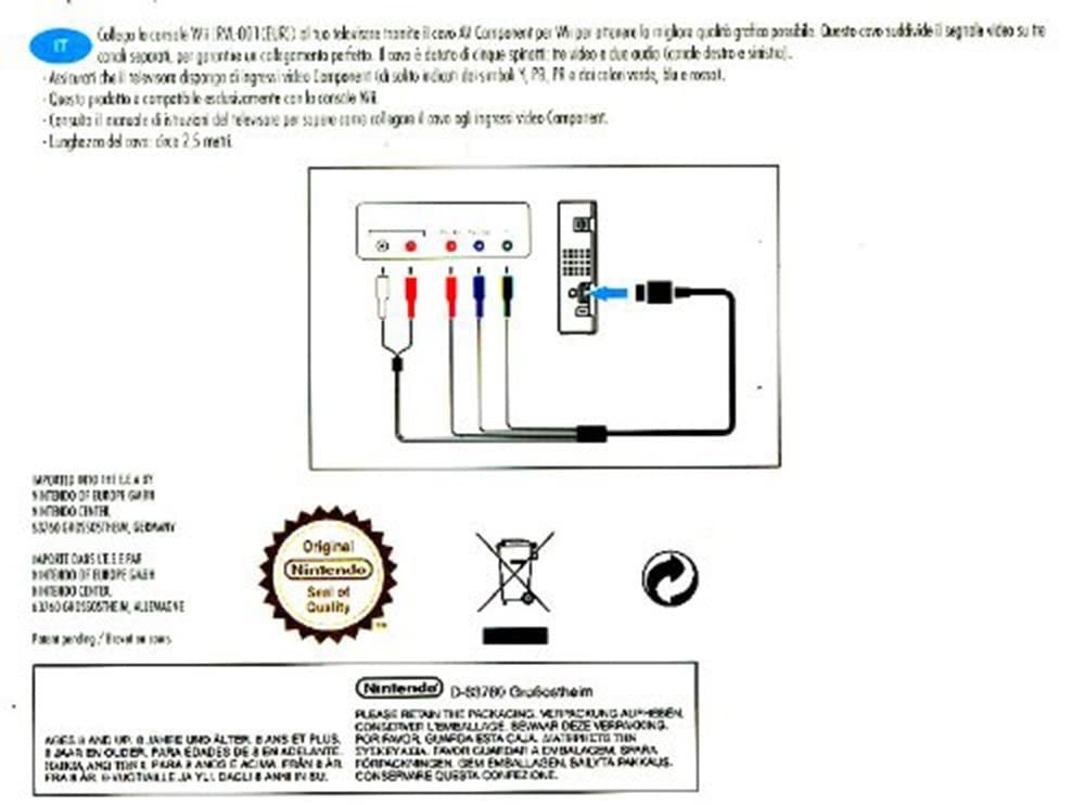 6 Feet Wii Component AV Cable for HDTV/EDTV 5 RCA Video & Audio