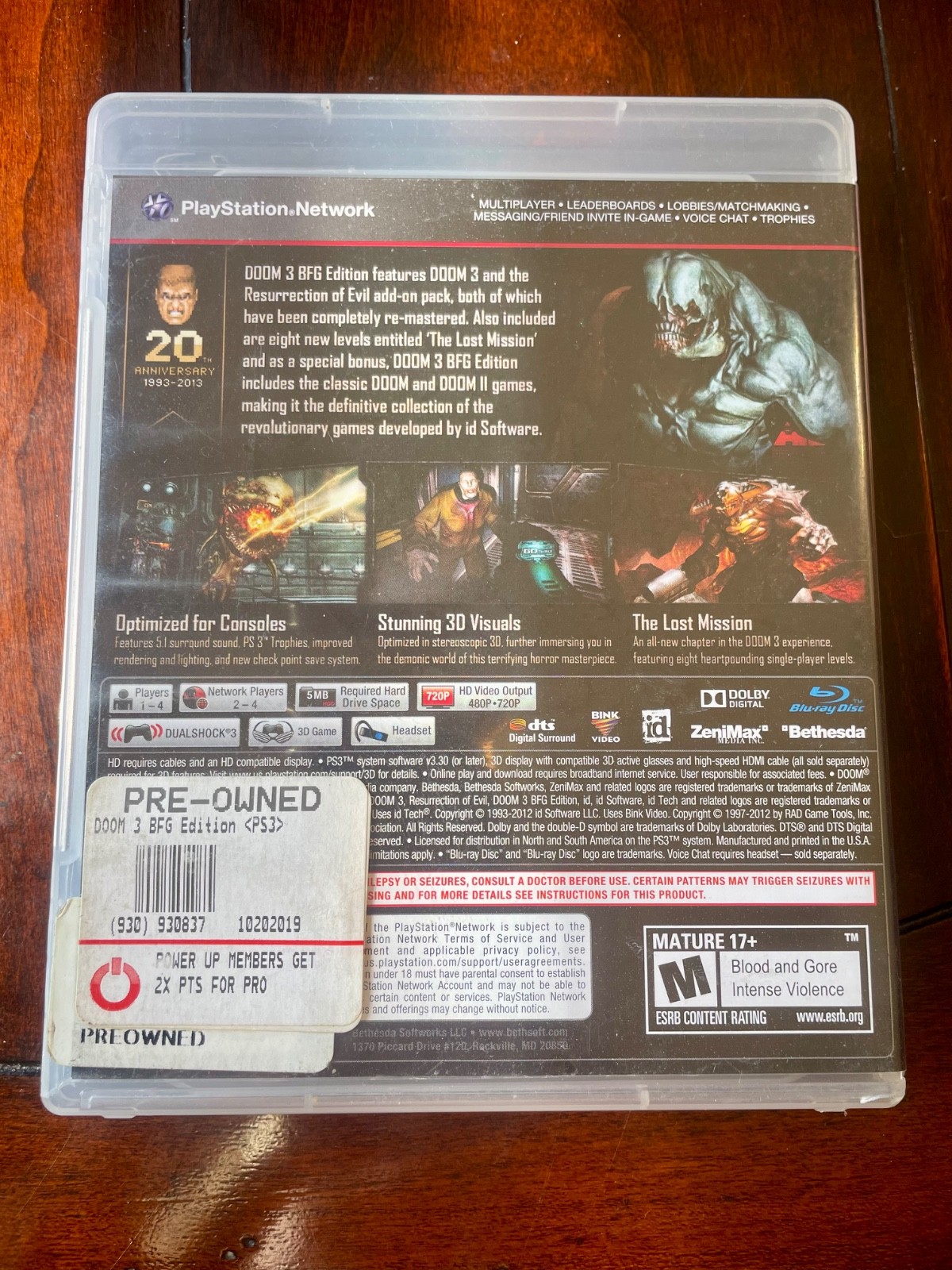 Doom 3 BFG Edition (PS3, 2012) – PlayStation Video Game