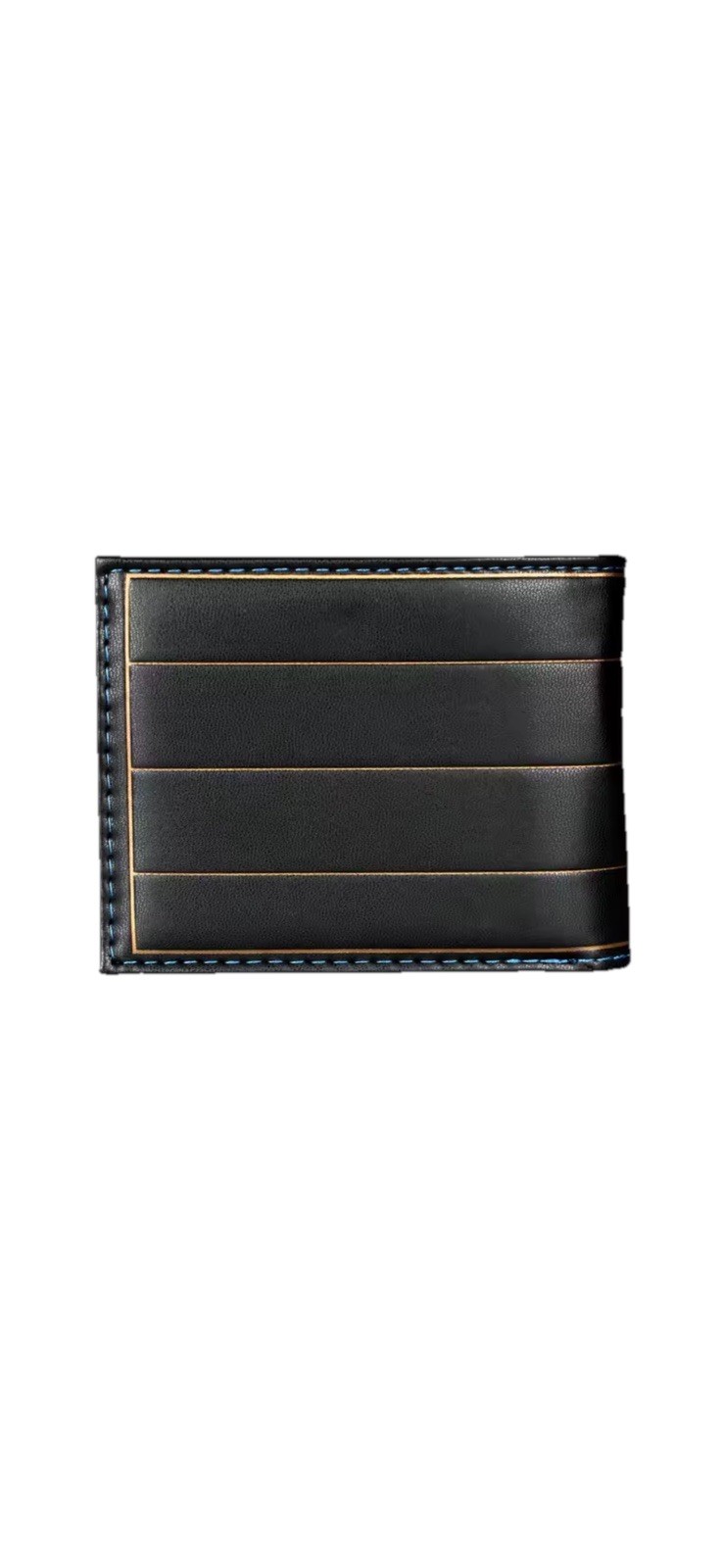 Legend of Zelda Triforce Bifold Wallet Blue Black Metal Emblem Gaming Gift