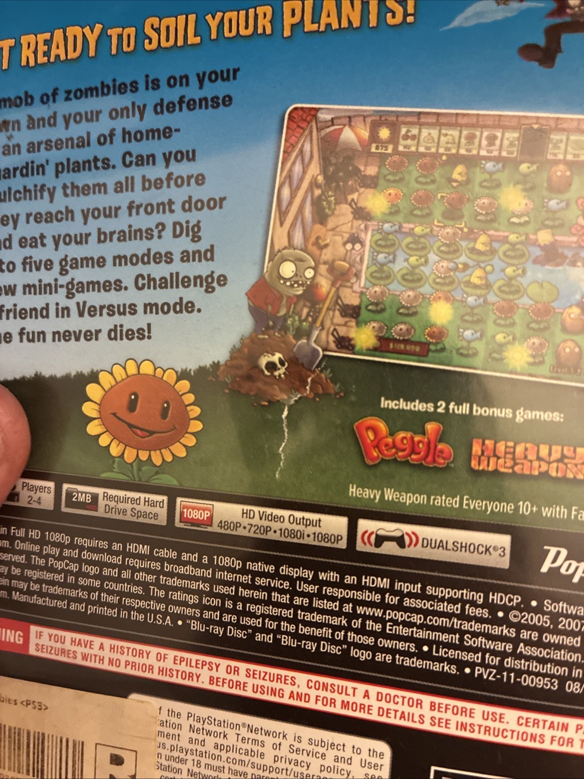 Plants vs. Zombies PS3 (untested)