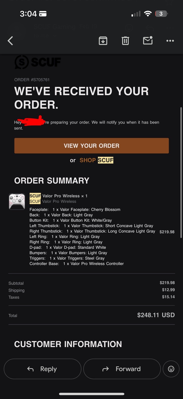 SCUF Valor Pro Wireless CHERRY BLOSSOM Controller Xbox One/Series X/S + PC