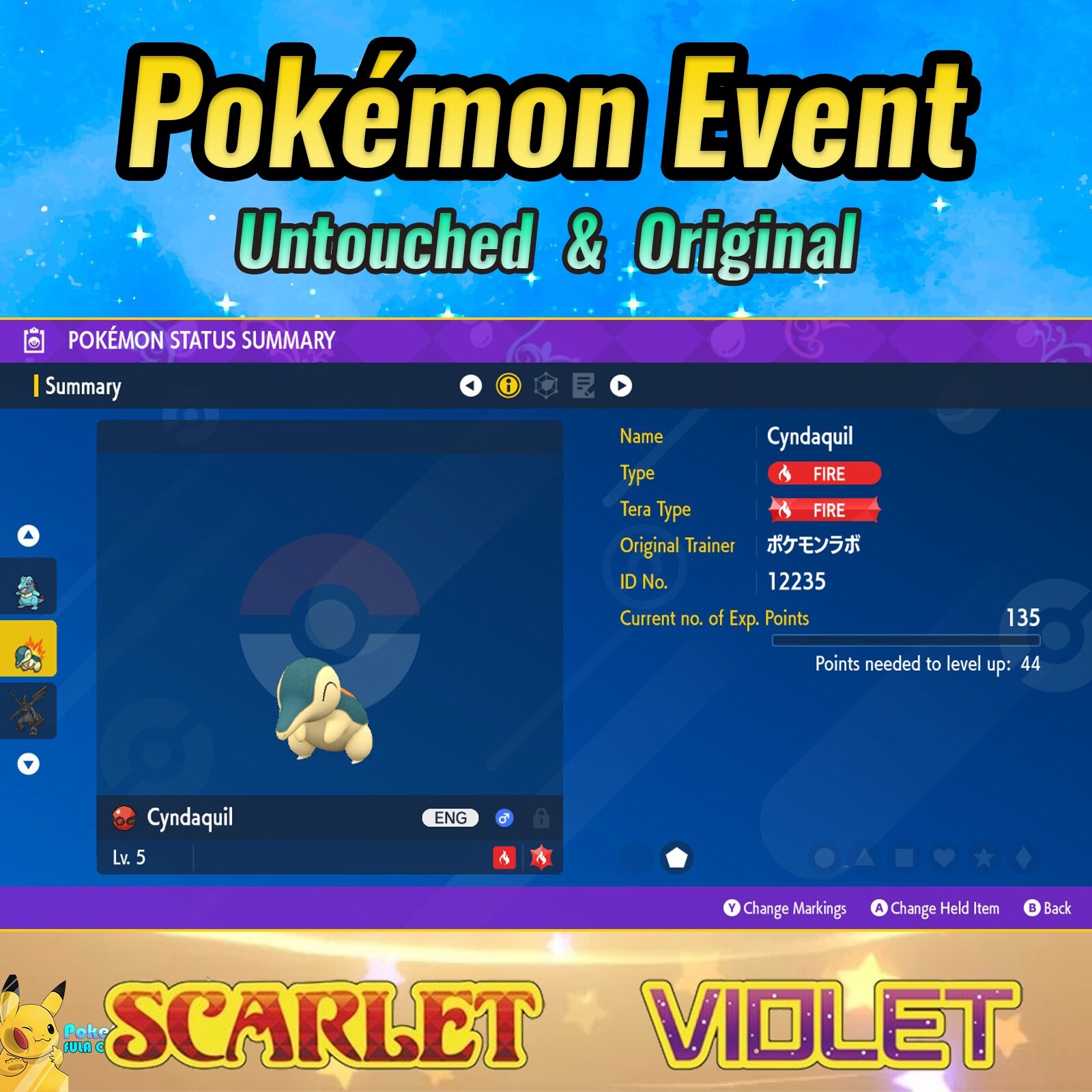 Cyndaquil Event 💜 Pokémon Lab Event 💜 Pokémon Scarlet & Violet