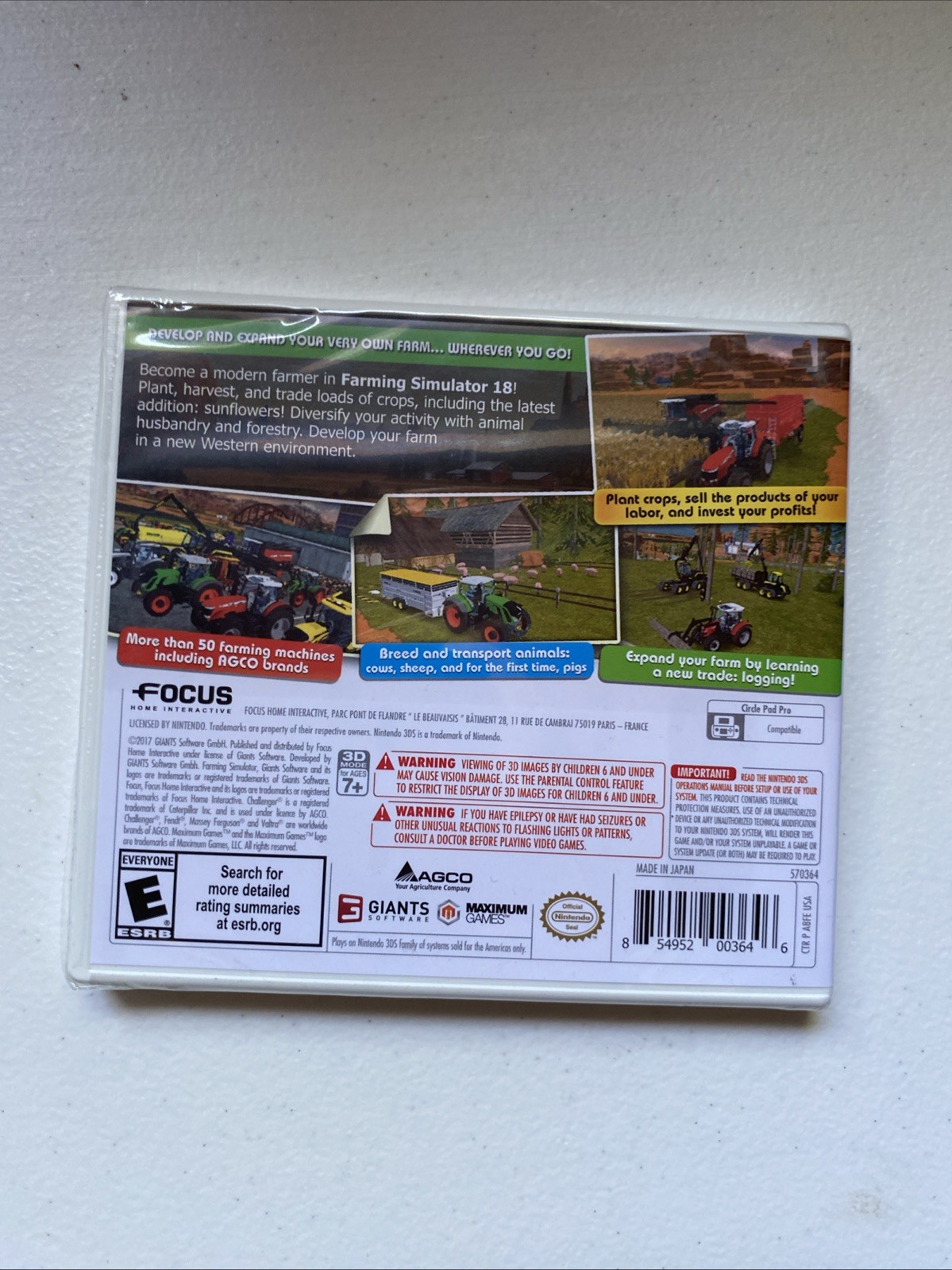 Farming Simulator 18 (Nintendo 3DS, Factory Sealed)