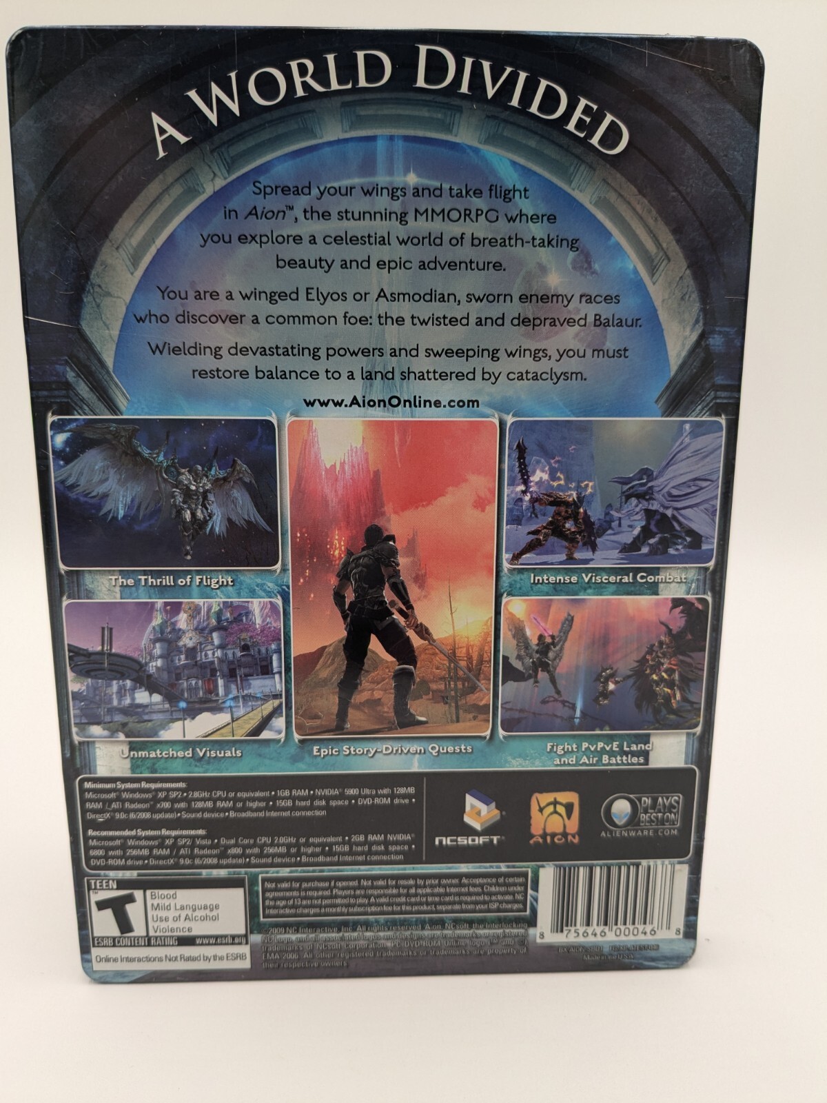 AION – PC Video Game – STEELBOOK Edition 2 Disks With Manual! Cib