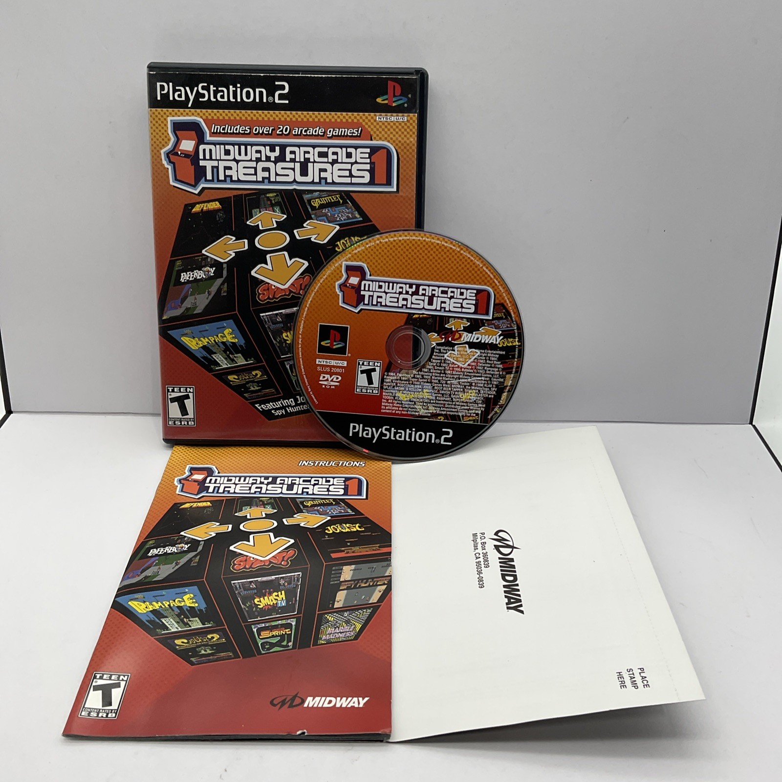 Midway Arcade Treasures (Sony PlayStation 2)Tested & Complete|Ex Cond.|Free Ship