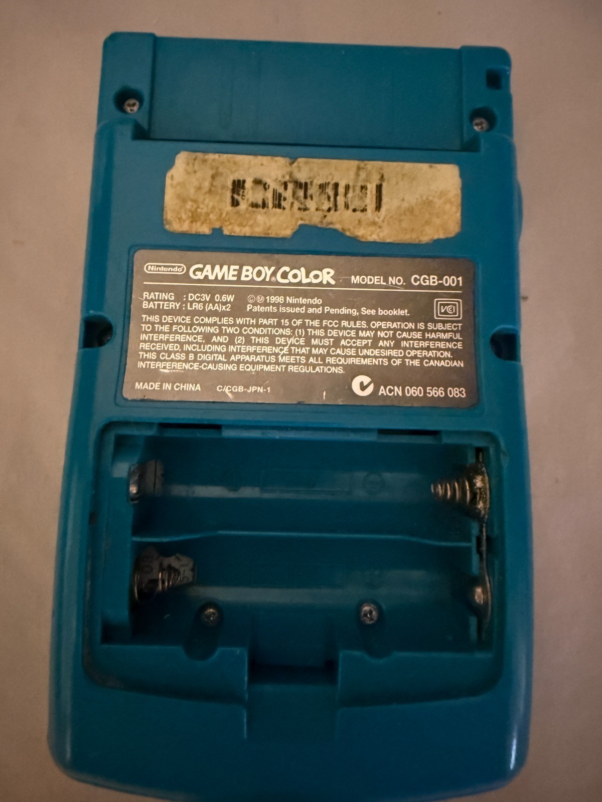 Nintendo Game Boy Color CGB-001 Teal Blue