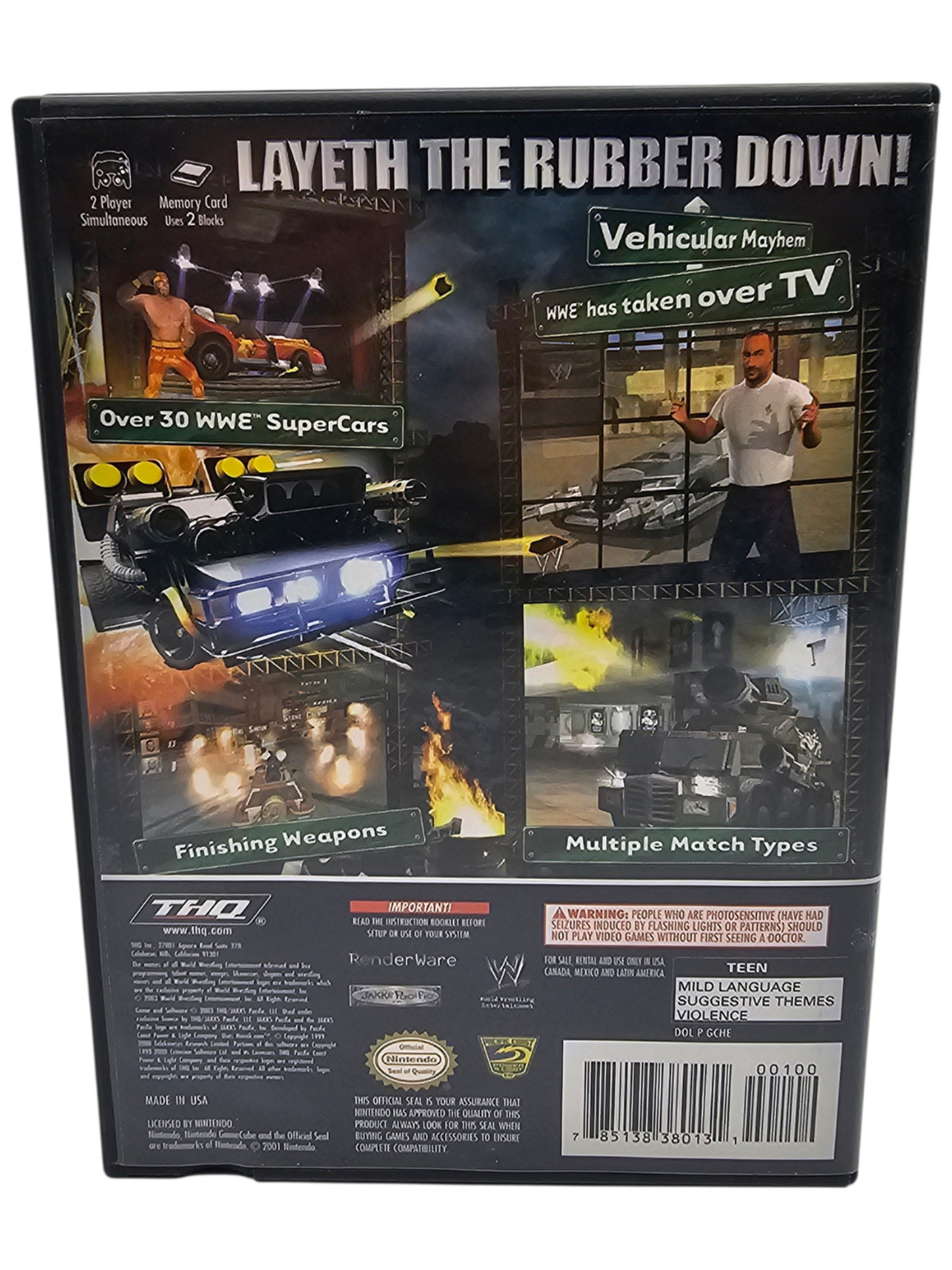 WWE Crush Hour Nintendo GameCube 2003 CIB Original Black Label Vehicle Combat