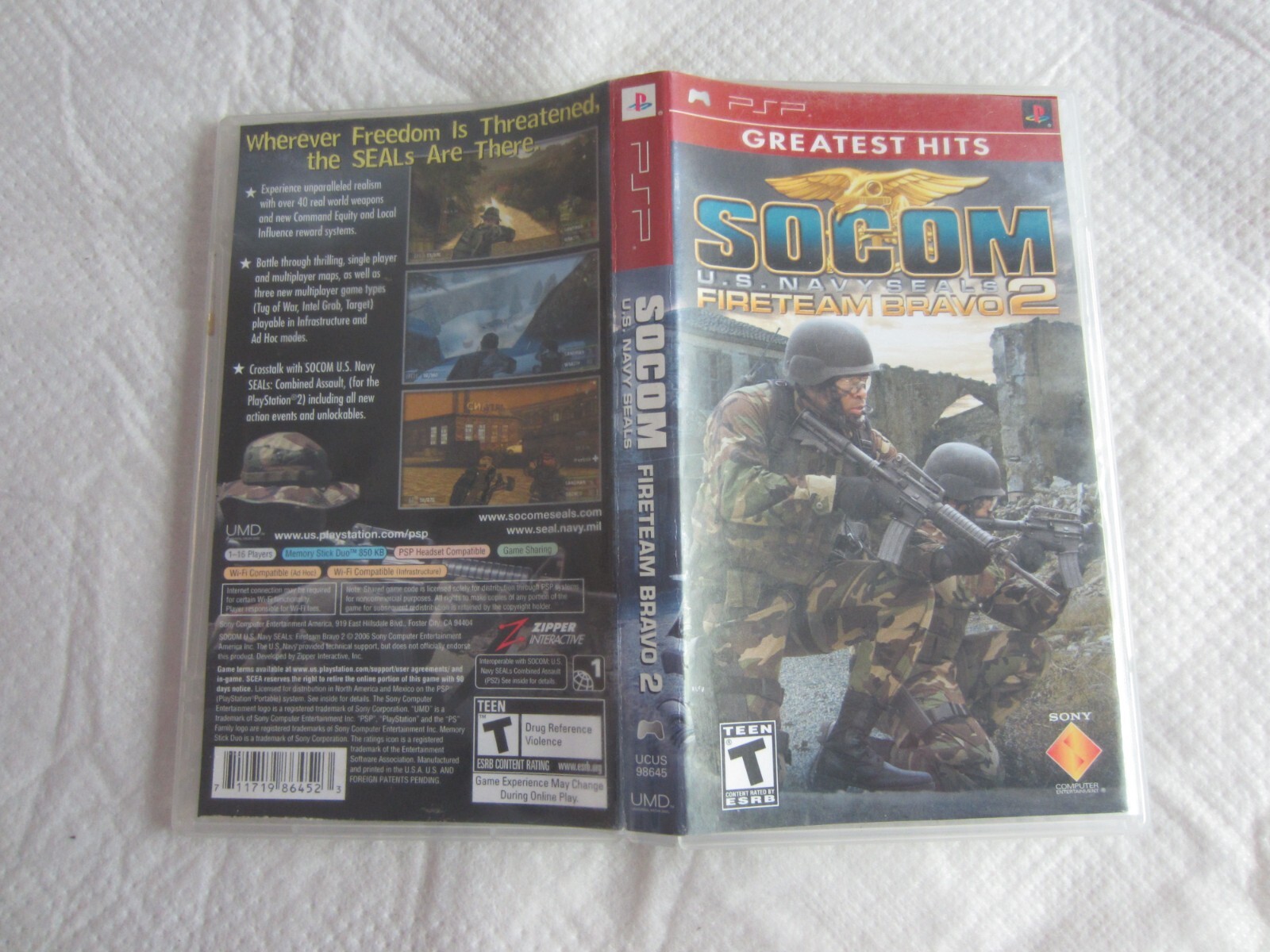 SOCOM U.S. Navy Seals: Fireteam Bravo 2 (Sony PlayStation Portable, 2006)