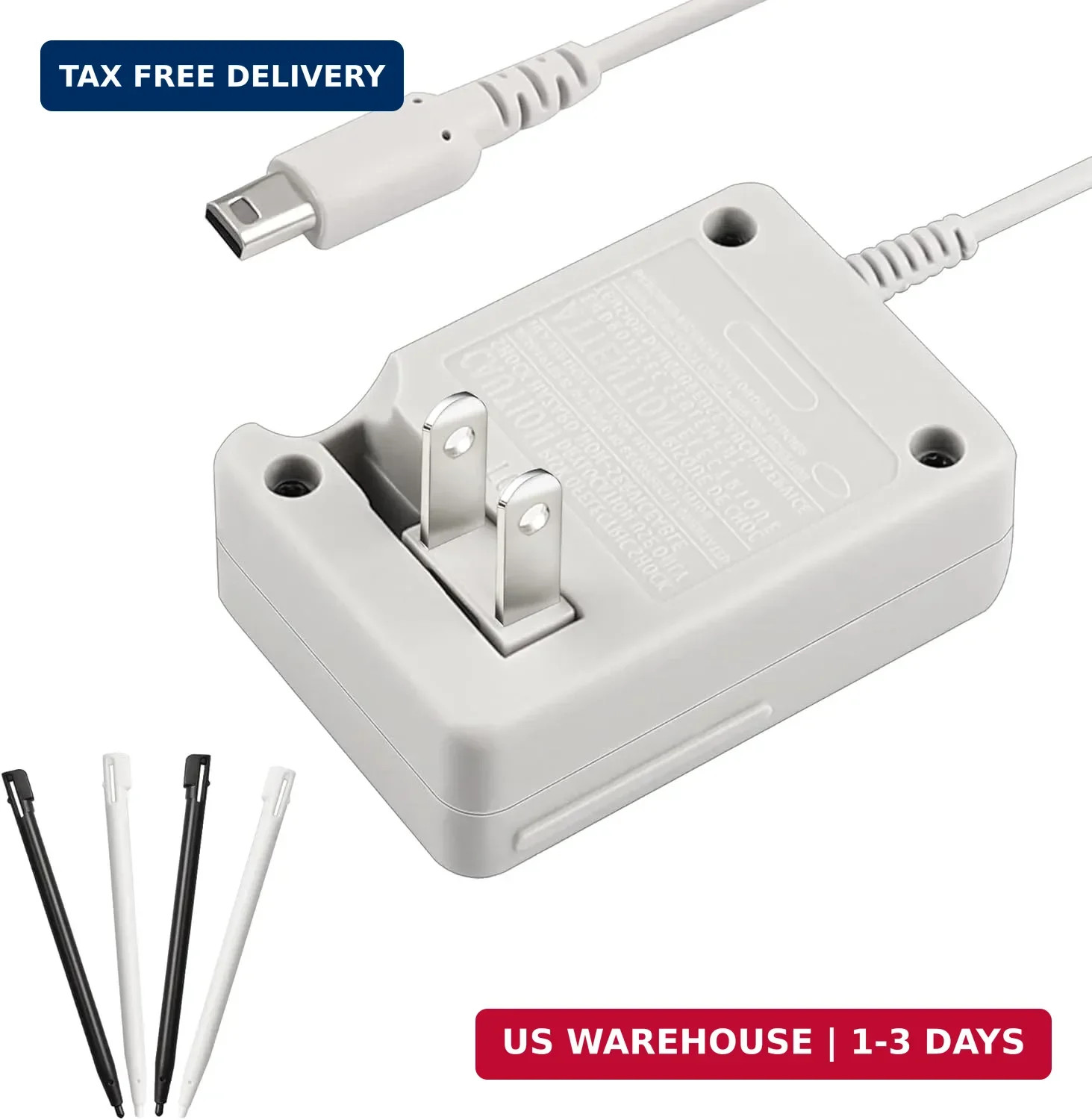 DSi Charger Kit, AC Power Adapter Charger and Stylus Pen for Nintendo DSi, Wall