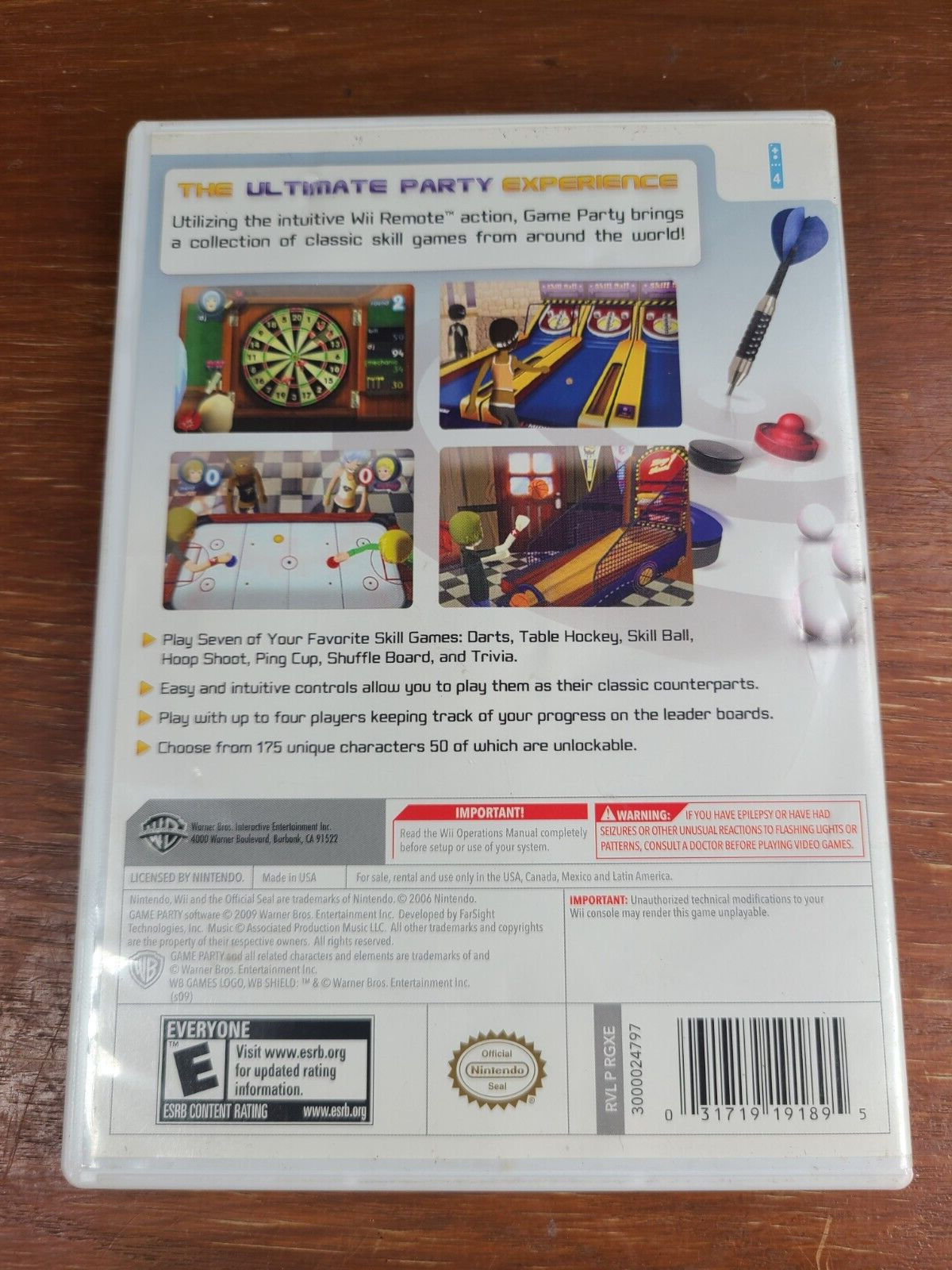 Game Party 1 (Nintendo Wii, 2007) Complete w/ Manual CIB Tested + Working
