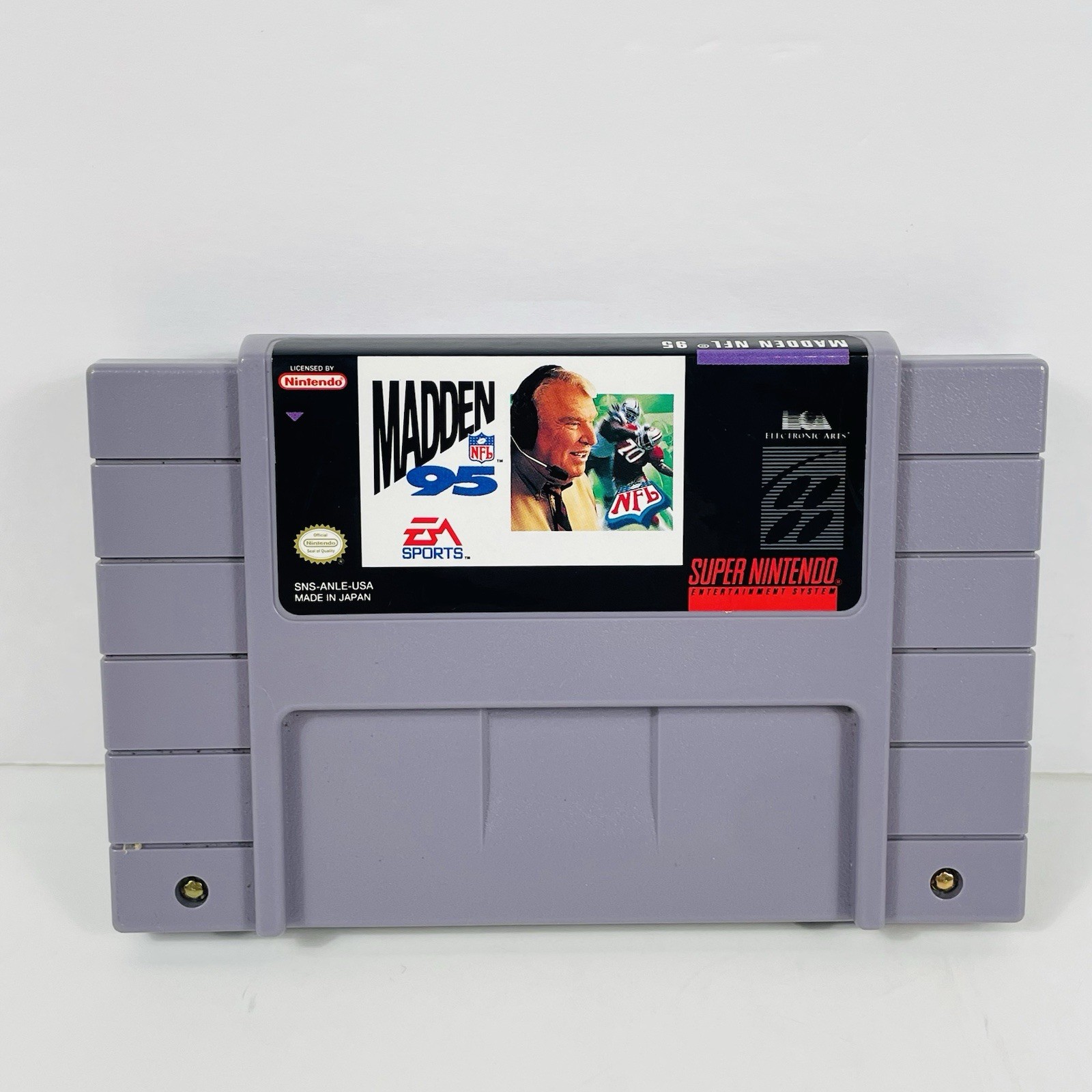 Madden NFL 95 and John Madden Football SNES Cartridges Authentic and works.