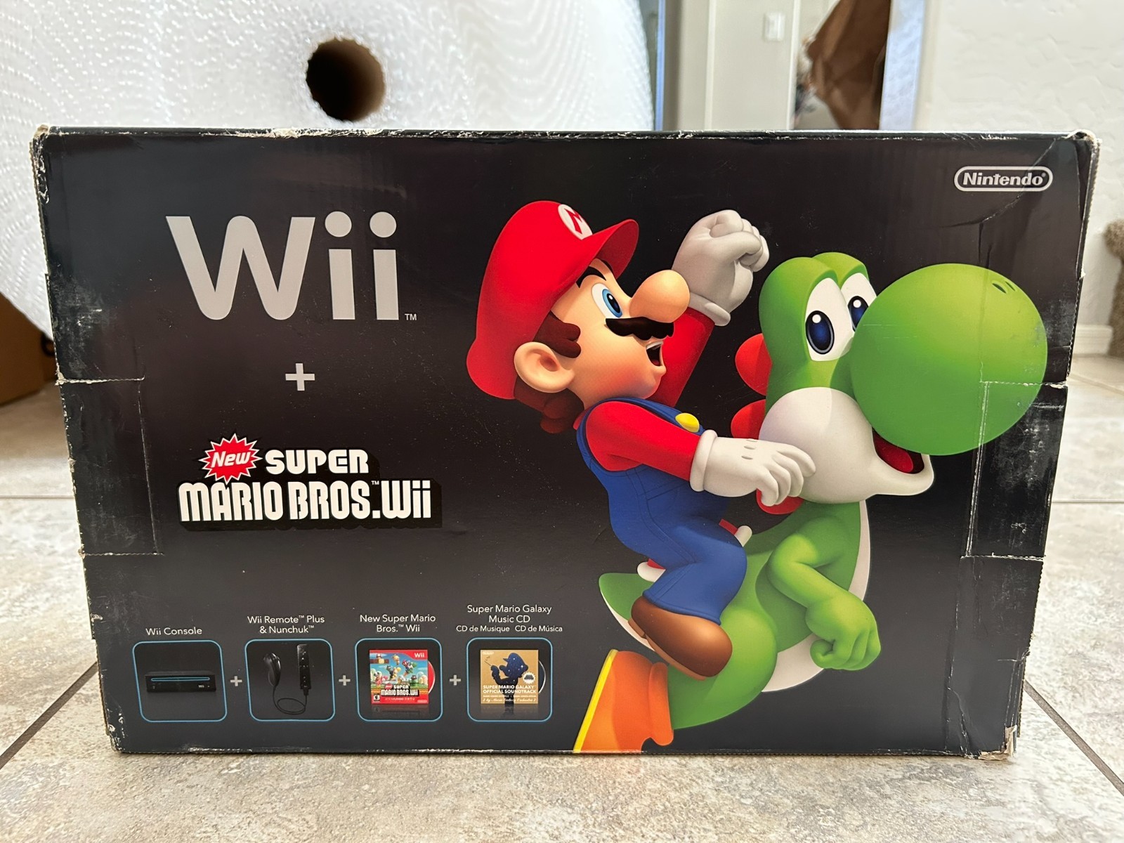 NEW Nintendo Wii Holiday Bundle Black Console New Super Mario Bros. System #2