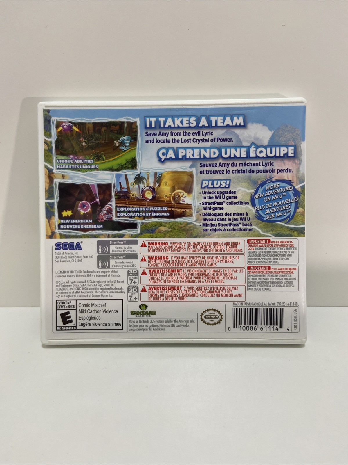 Sonic Boom: Shattered Crystal (Nintendo 3DS, 2014) | Tested & Working Case Game