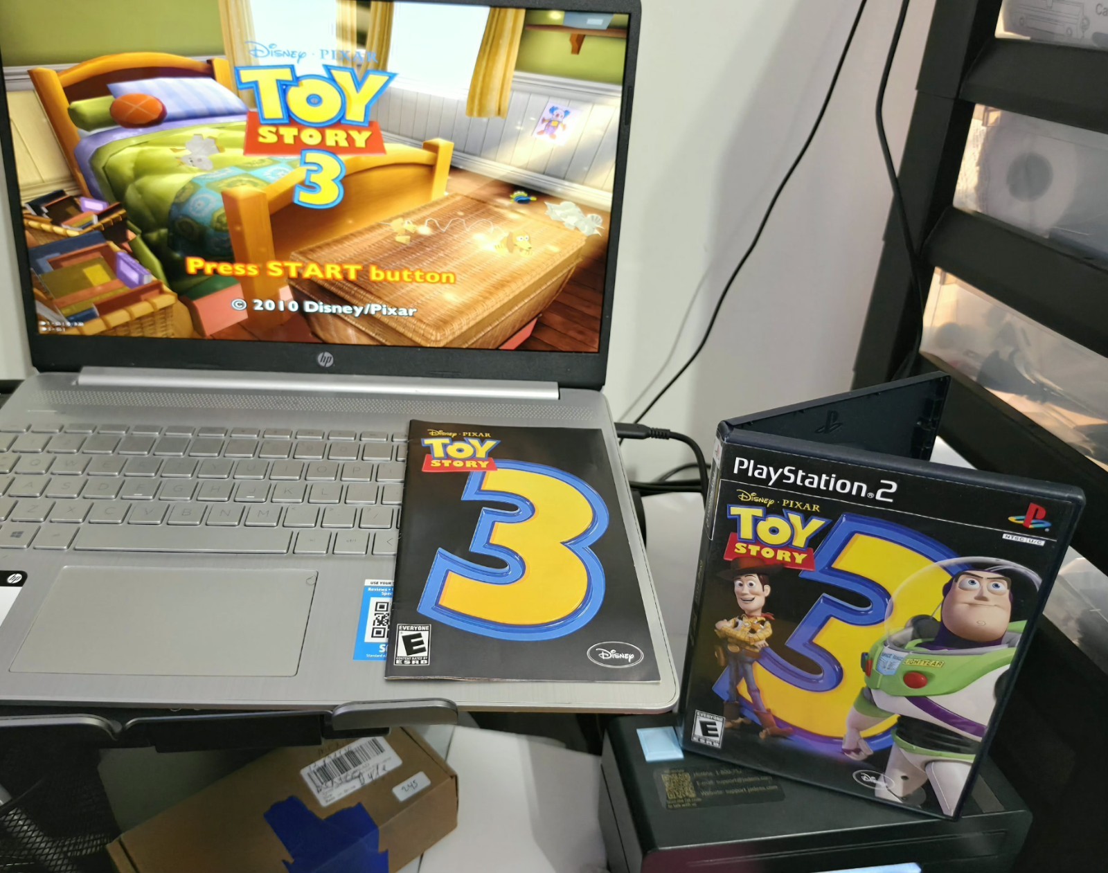 Toy Story 3 PS2 Video Game and Toy Story 3 Dominoes Set Bundle