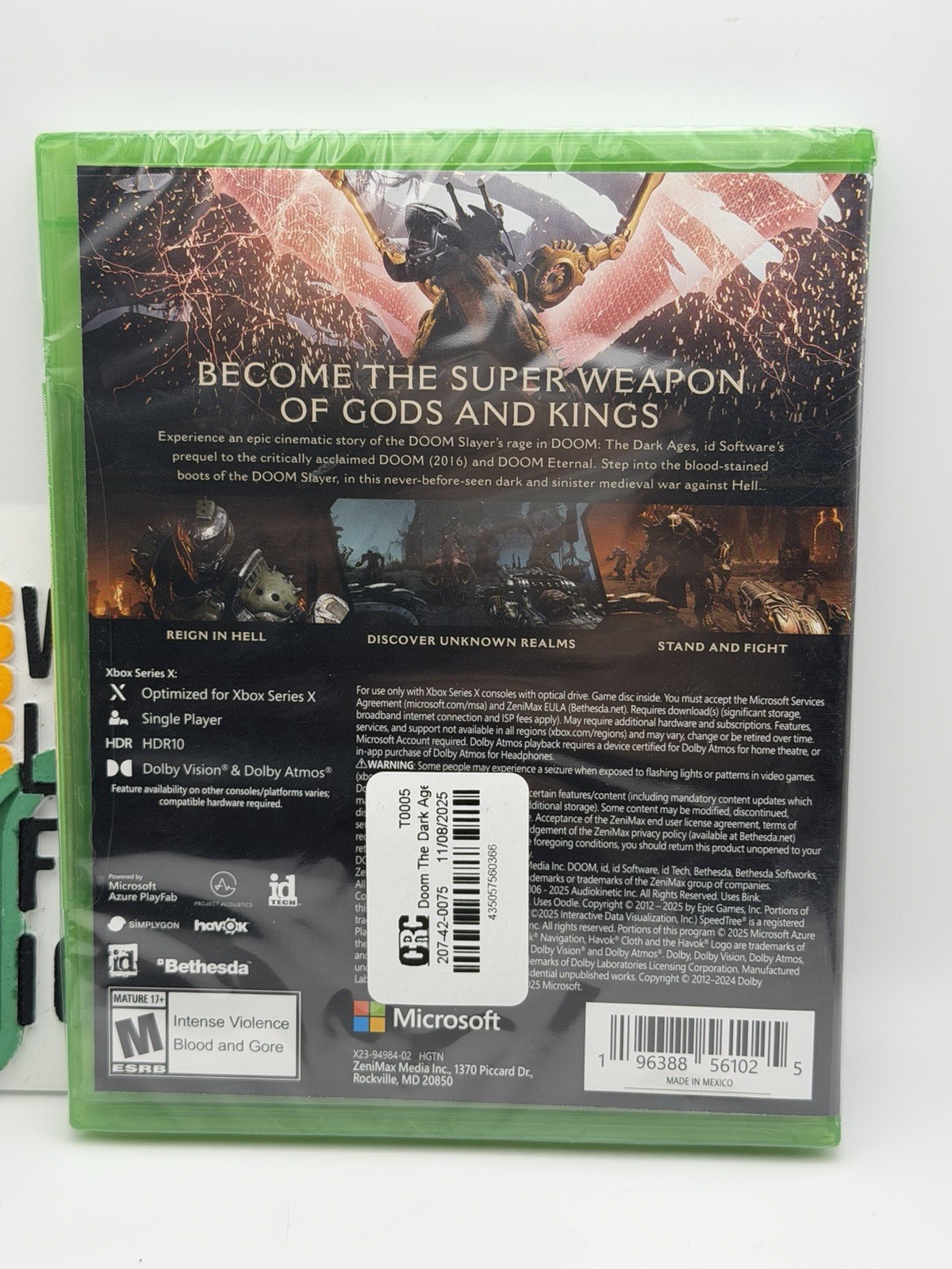 DOOM: The Dark Ages – Xbox Series X – Xbox Video Game Brand New Factory SEALED!
