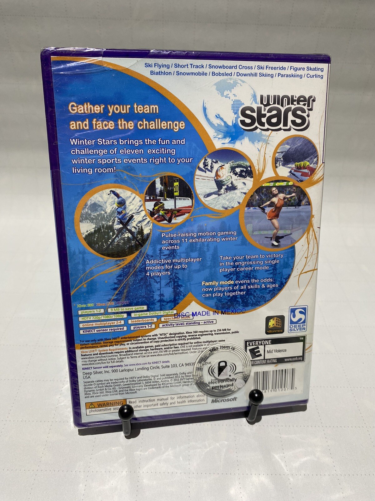 NEW SEALED Winter Stars Xbox 360 Kinect Video Game – Snowboarding/Skiing/Ice