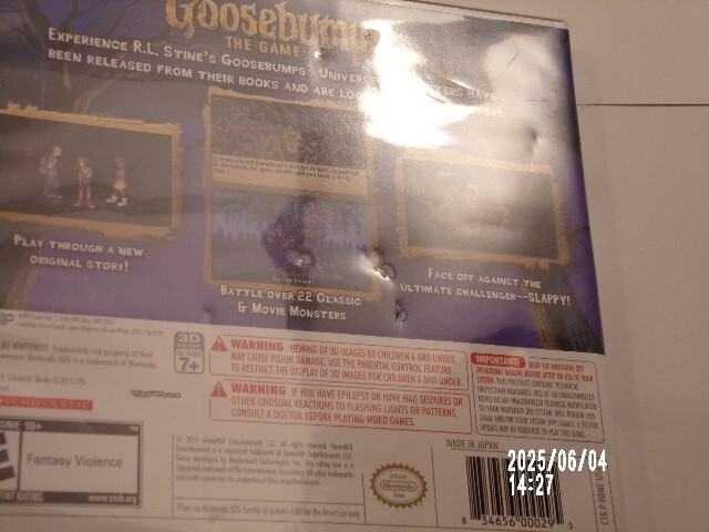 Goosebumps The Game (Nintendo 3DS) Original Case Only No Game / Authentic