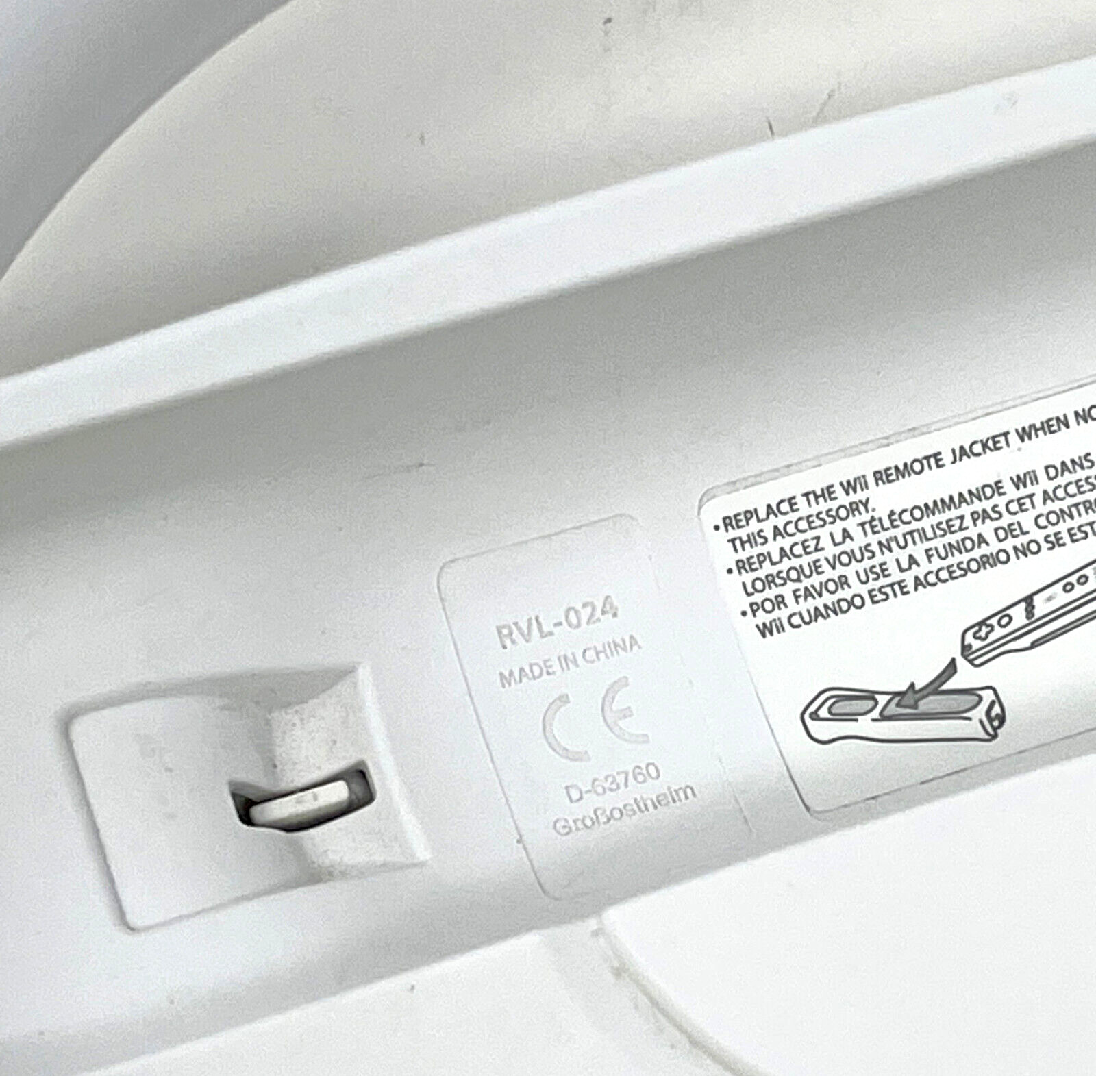 Nintendo Wii RVL-024 White Steering Wheel Controller Adapter Used Works for Kart