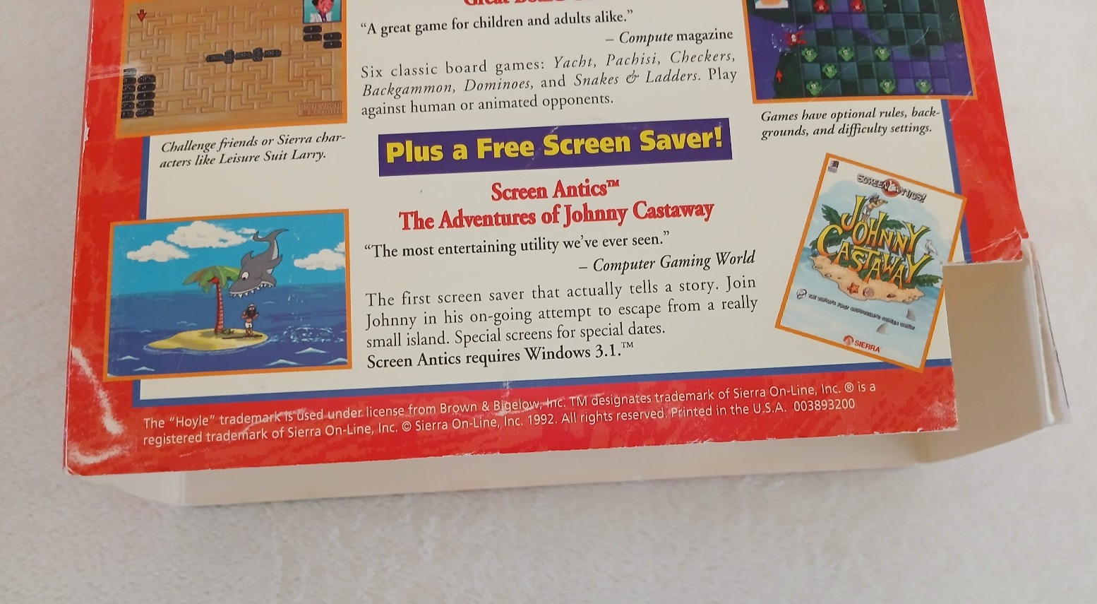 Vintage 1992 Sierra Family Fun Pack PC 3.5 Disk Big Box Gobliins Hints Longbow