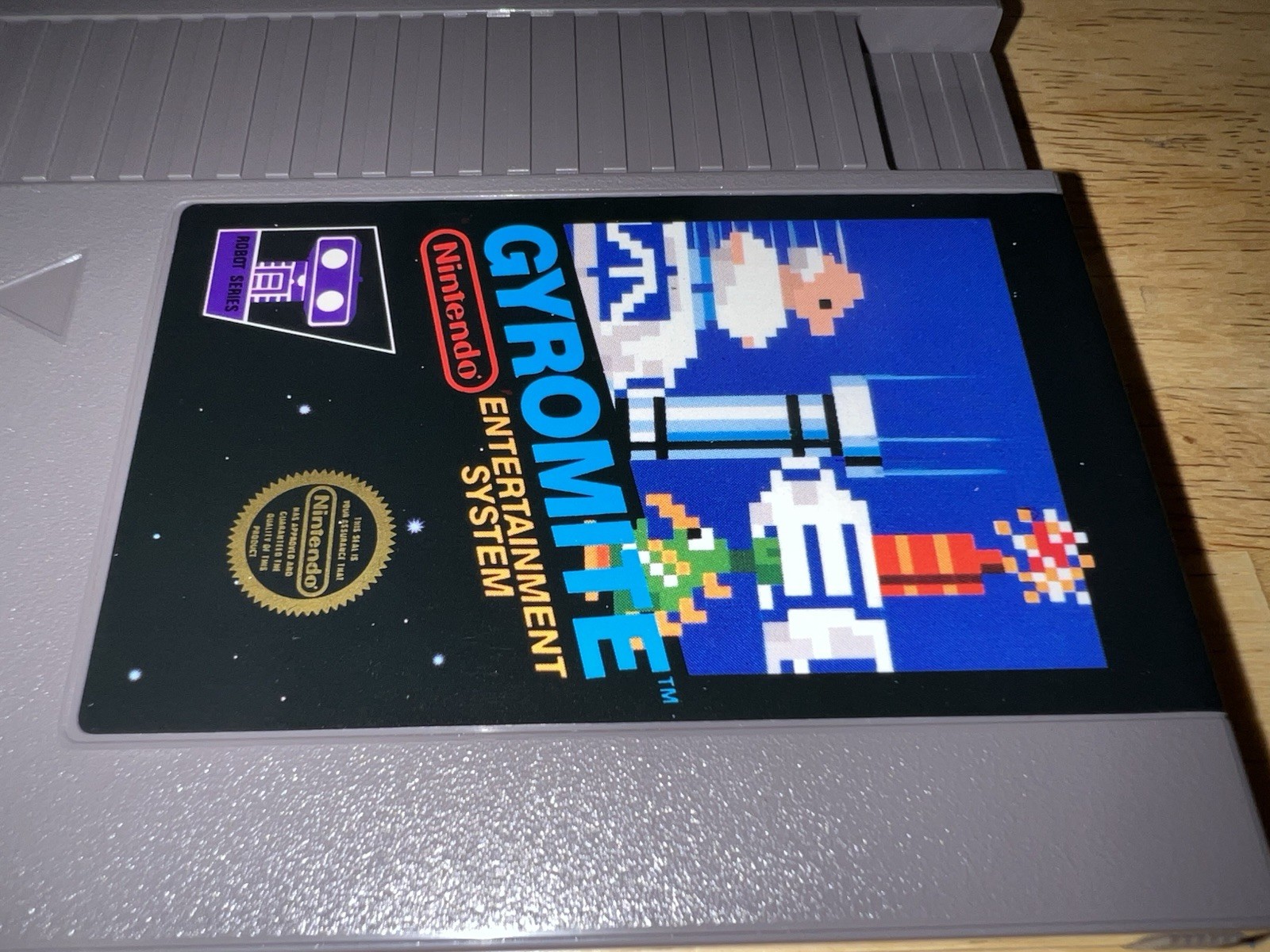 1985 Gyromite NES MATTE STICKER SEAL Hang-Tab NO CODES 1st BOX Nintendo TESTED!