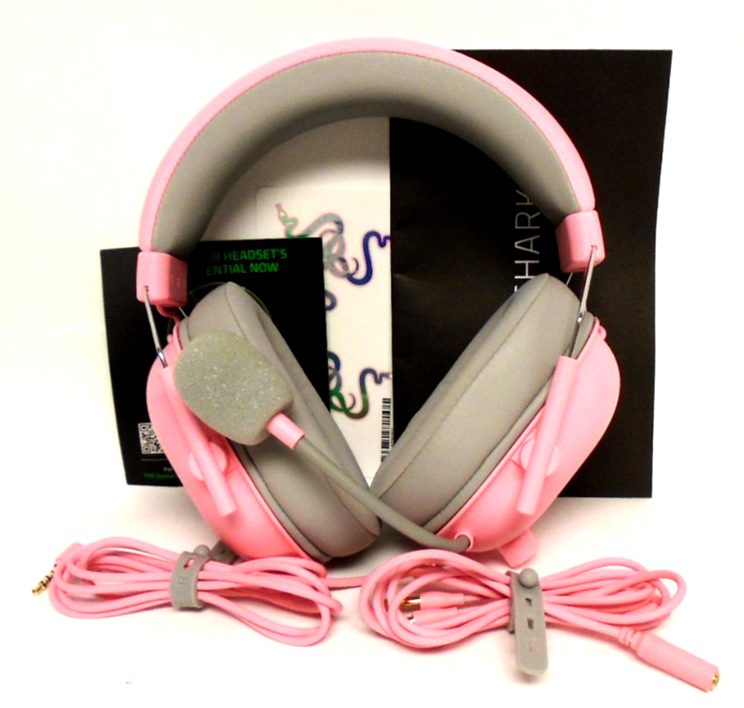 Razer BlackShark V2 X Multi-Platform Wired Gaming Pink Headset Volume Control