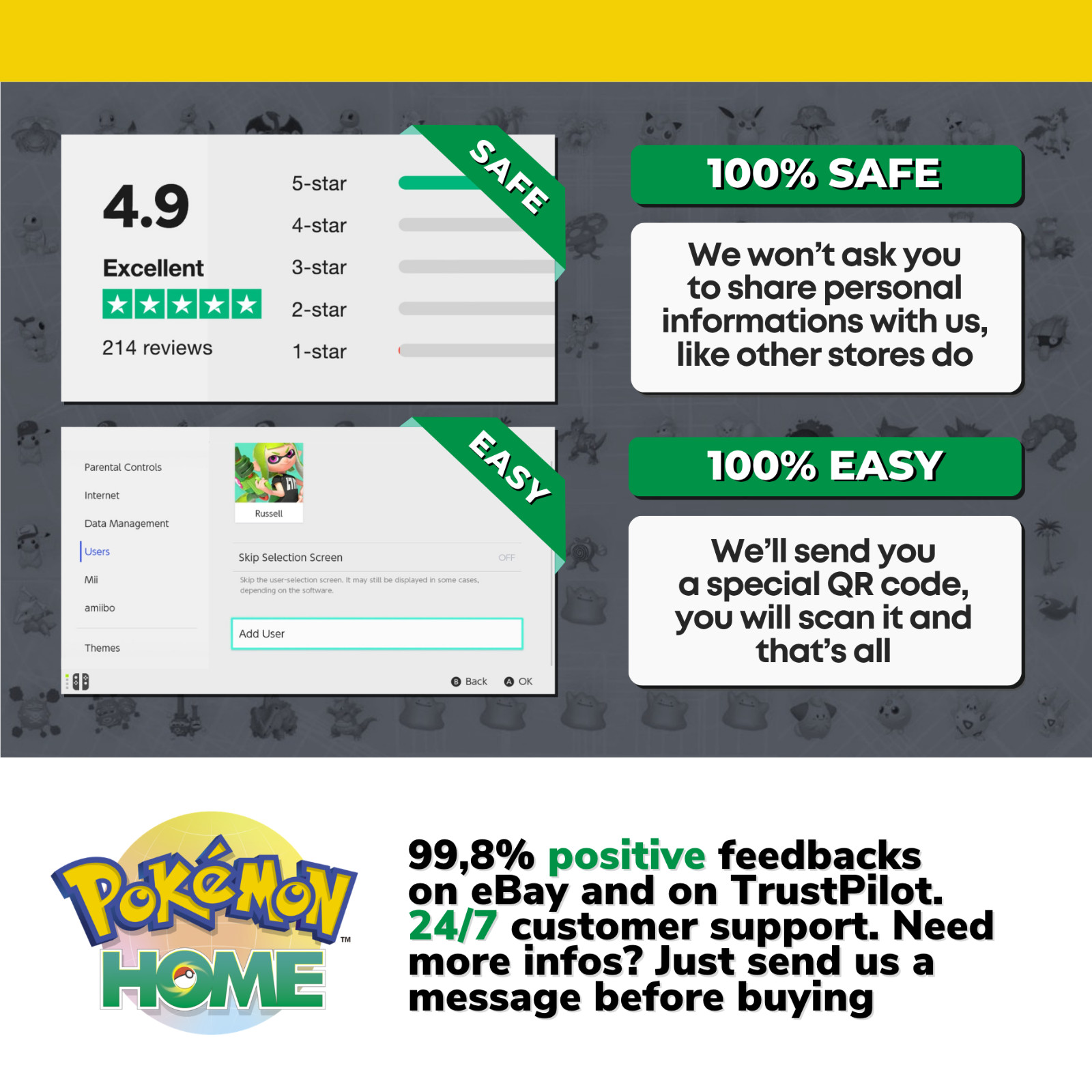 Pokémon HOME Full Shiny Living Dex Generation 1-9 Complete Champions Z-A & Guide