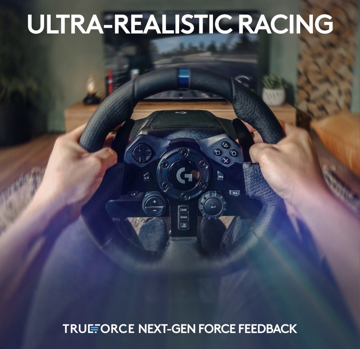 Logitech G923 Racing Wheel and Pedals, TRUEFORCE PS5, PS4, PC, Mac – 941-000147