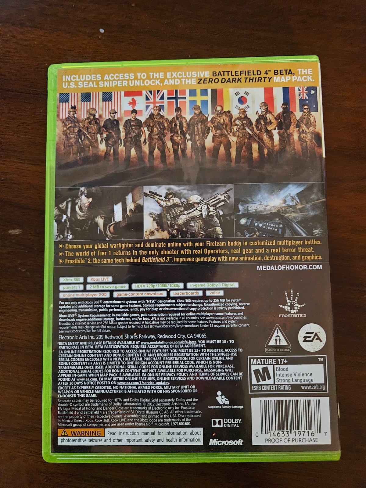 Medal of Honor warfighter(limited edition)-Xbox360 Game/No Manual/Tested&Cleaned
