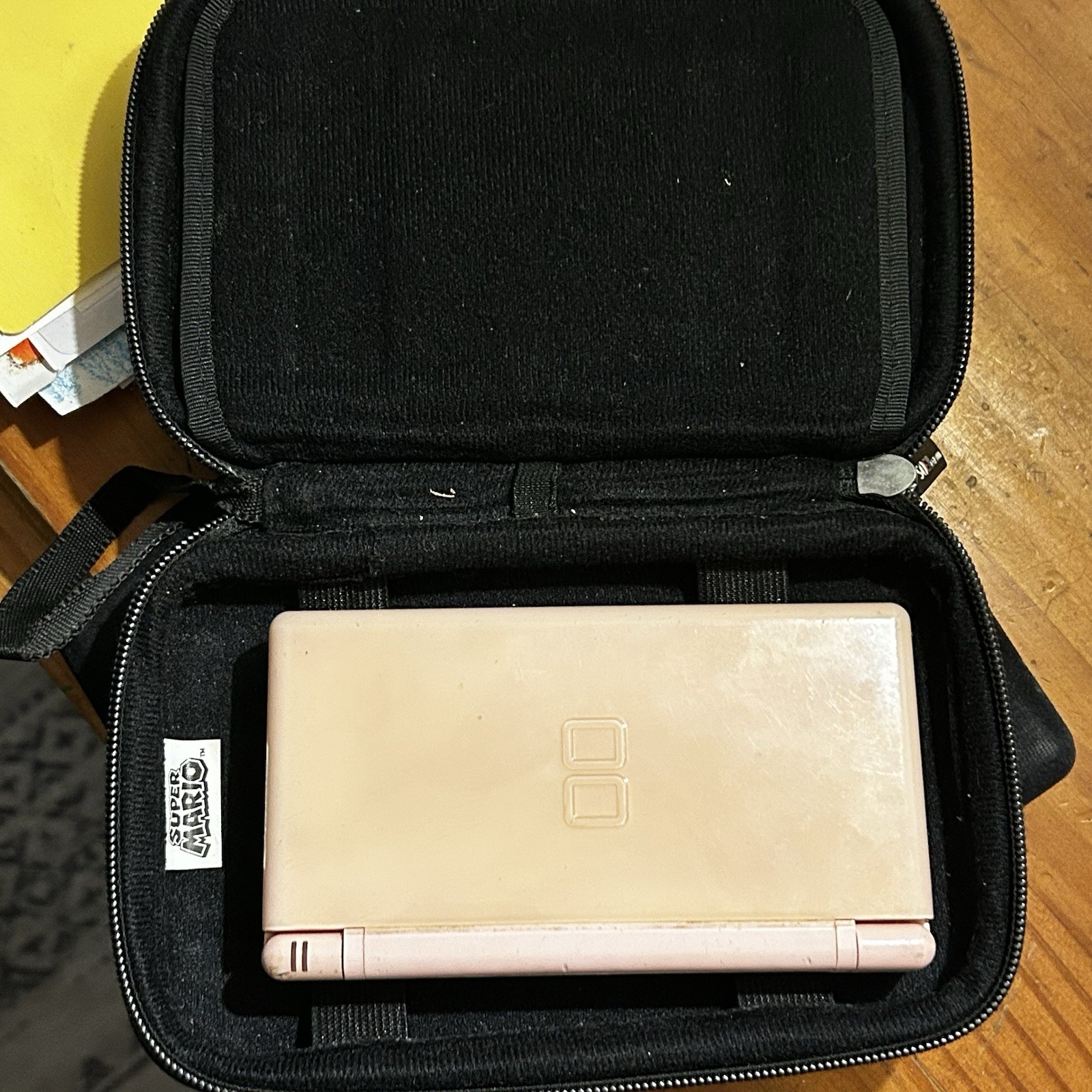 Nintendo DS Pink Handheld System. Working!! NO CHARGER!! Case & Game Included