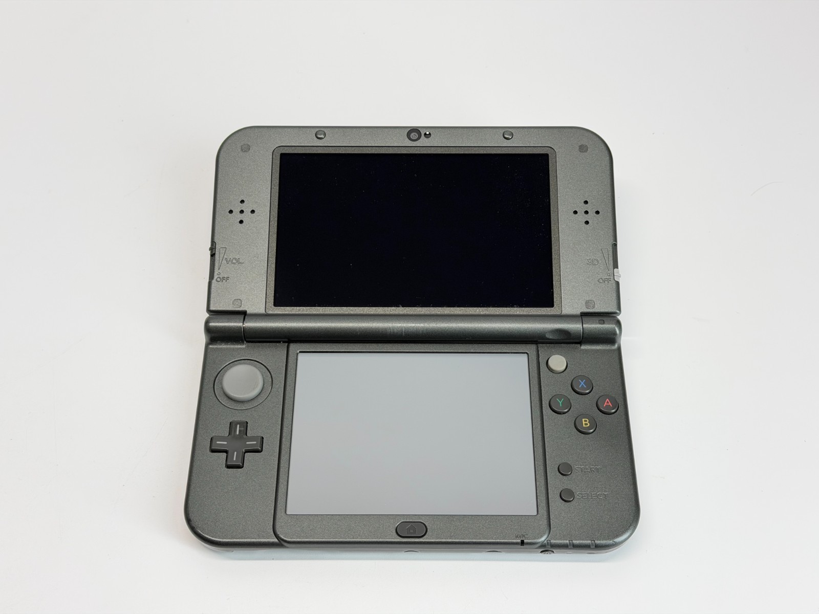 Nintendo New 3DS XL Metallic Black Handheld System *Screen has Yellow Line*