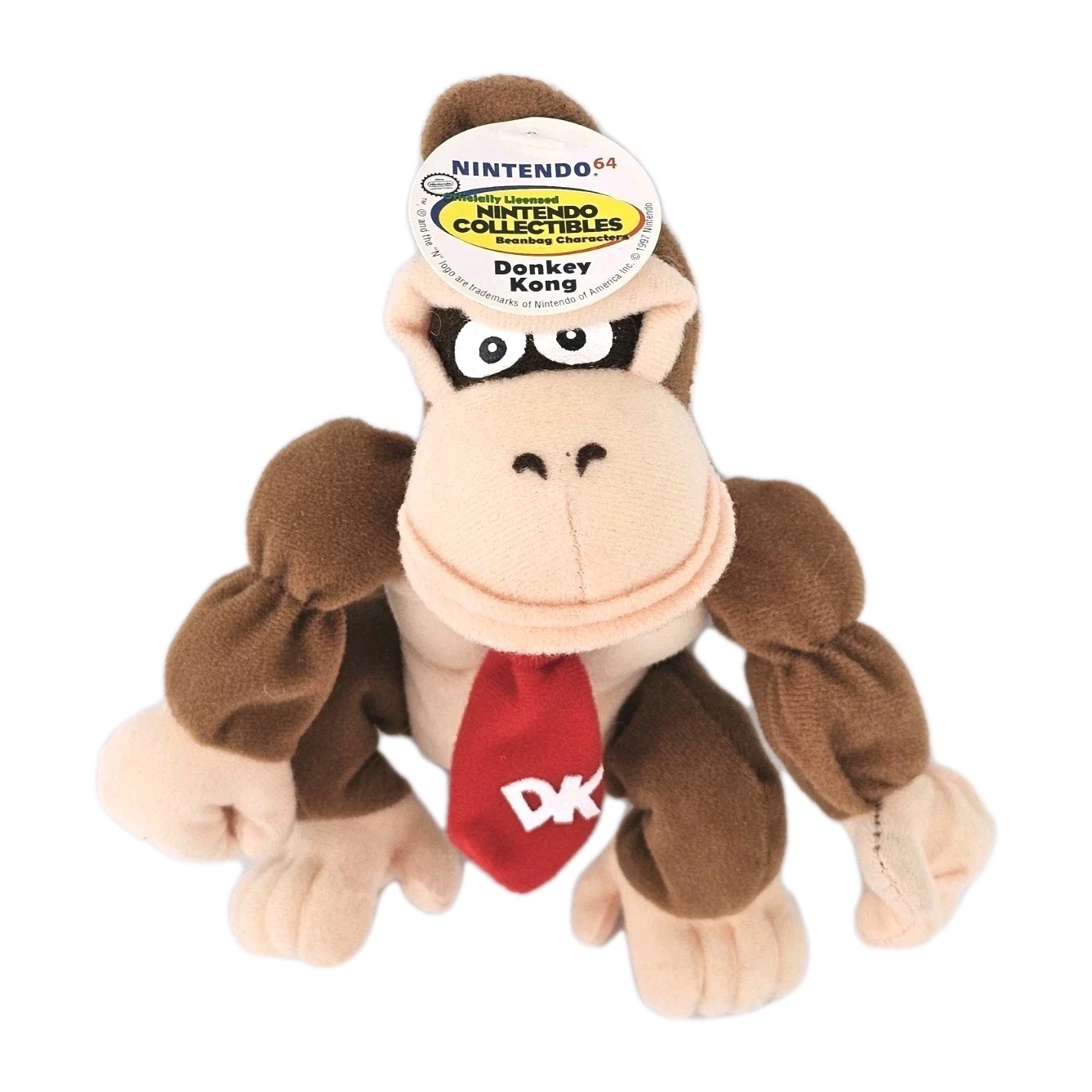 Vintage Nintendo 64 Donkey Kong Beanbag Plush + Hang & Tush Tag (BD&A, 1997) Toy