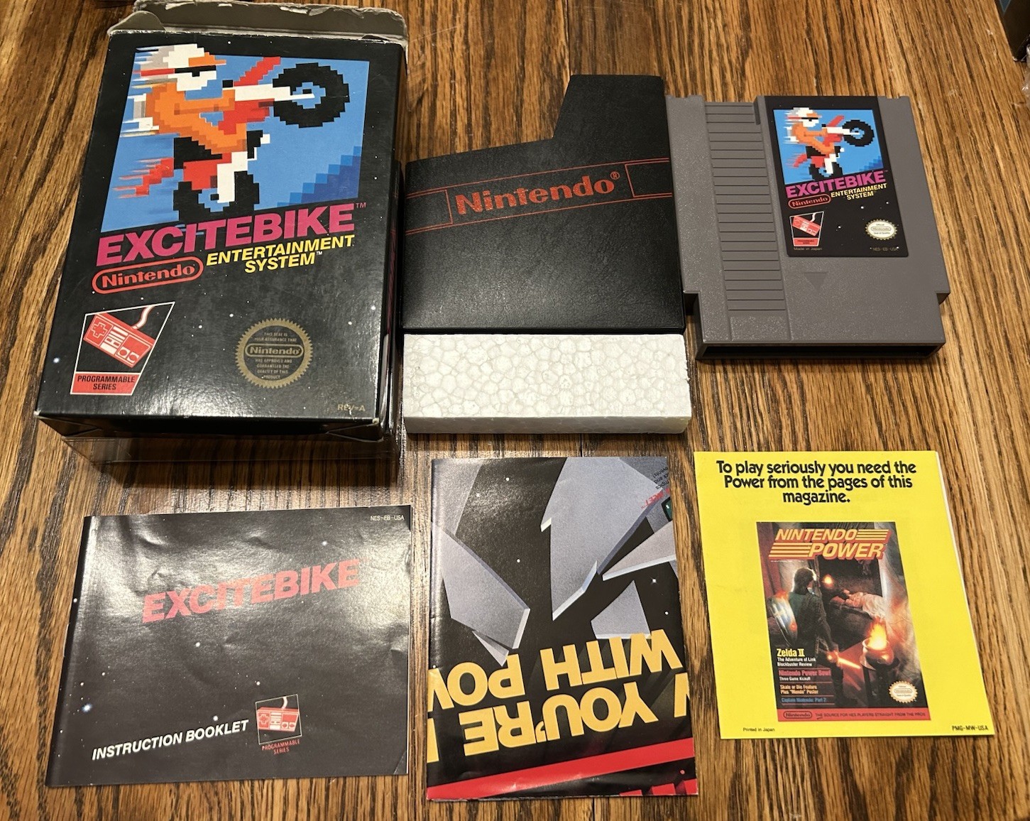 Excitebike (Nintendo NES, 1985) CIB Complete with Box W/ Protector