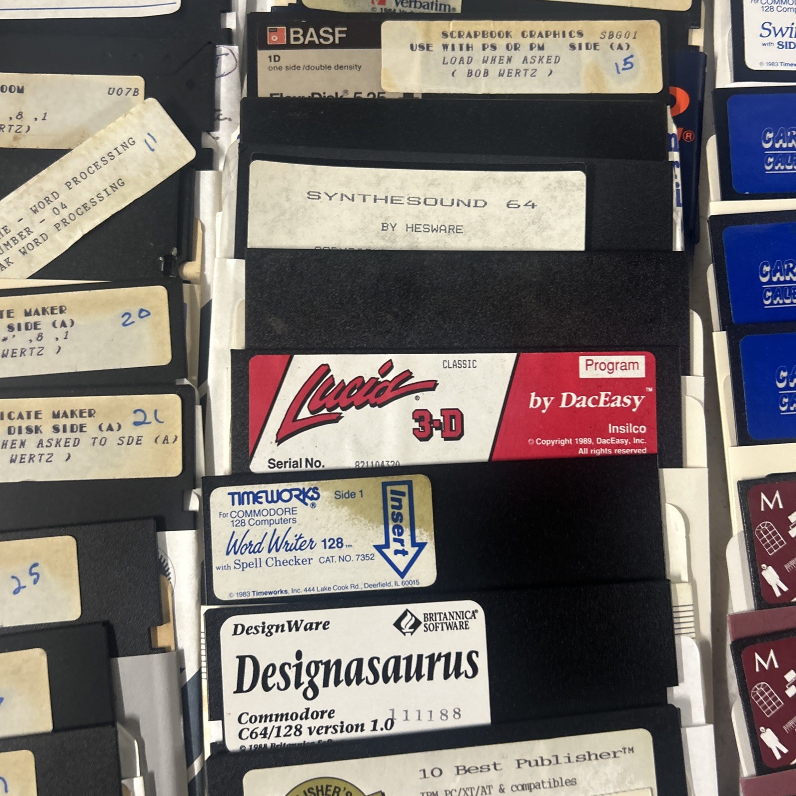 Commodore 64 Floppy Disks With Games Selling As Is for Blank Disk LOT Of 60
