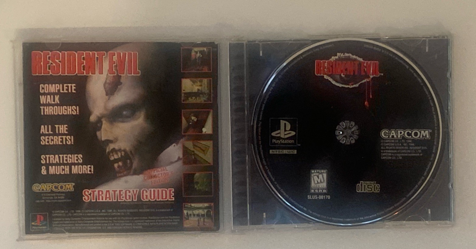 Resident Evil (Sony PlayStation 1, 1996) Jewel Case w/Reg Card Tested Capcom